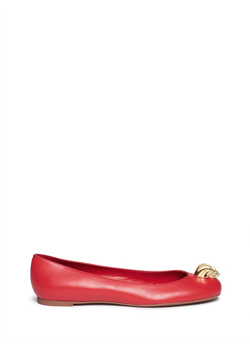 alexander mcqueen flats with skull