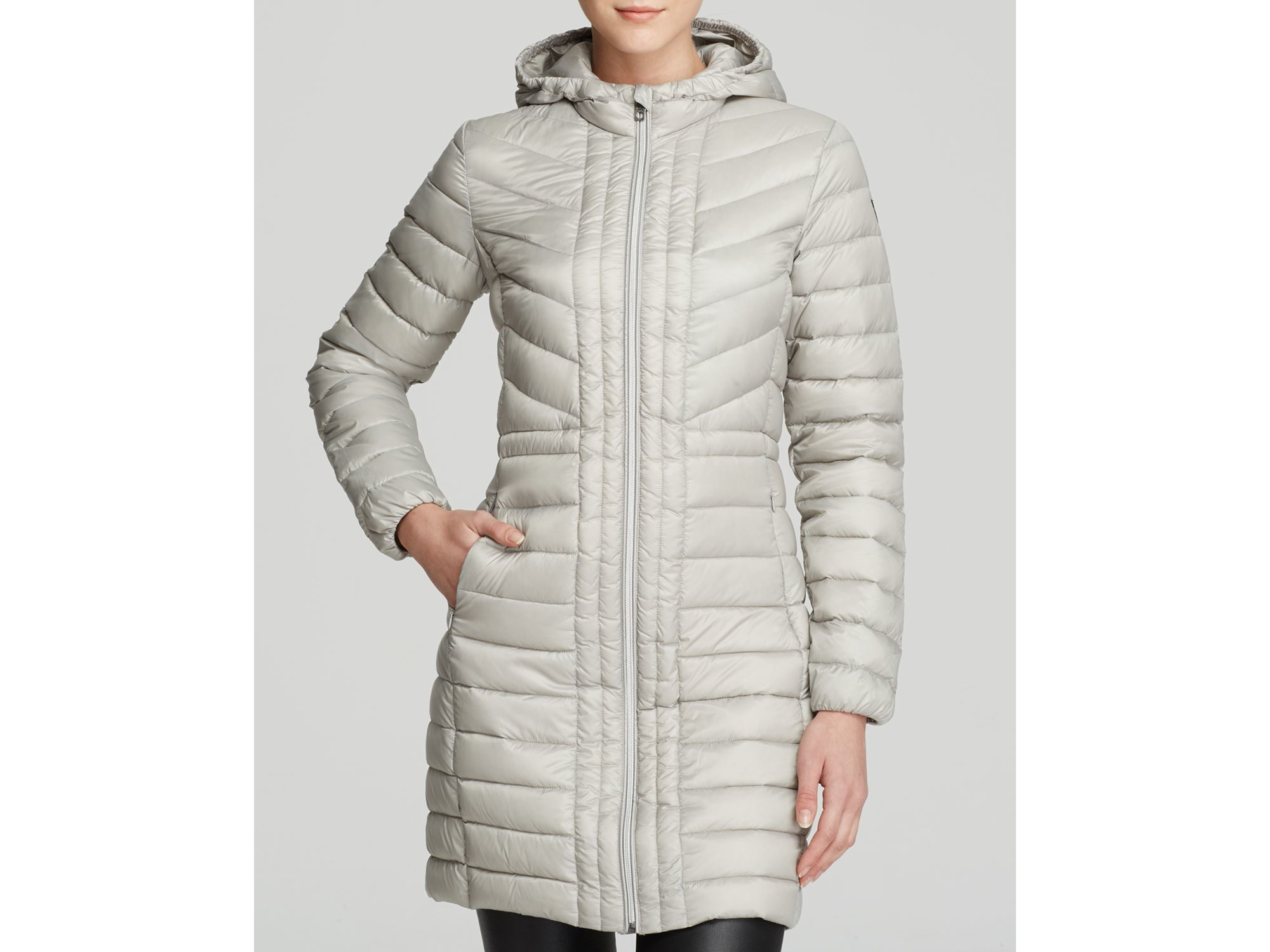 Lyst Cole Haan Packable Quilted Down Coat in Metallic