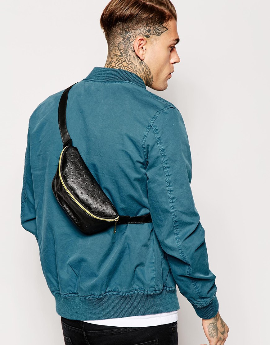 Lyst - Mi-Pac Ostrich Bum Bag in Black for Men