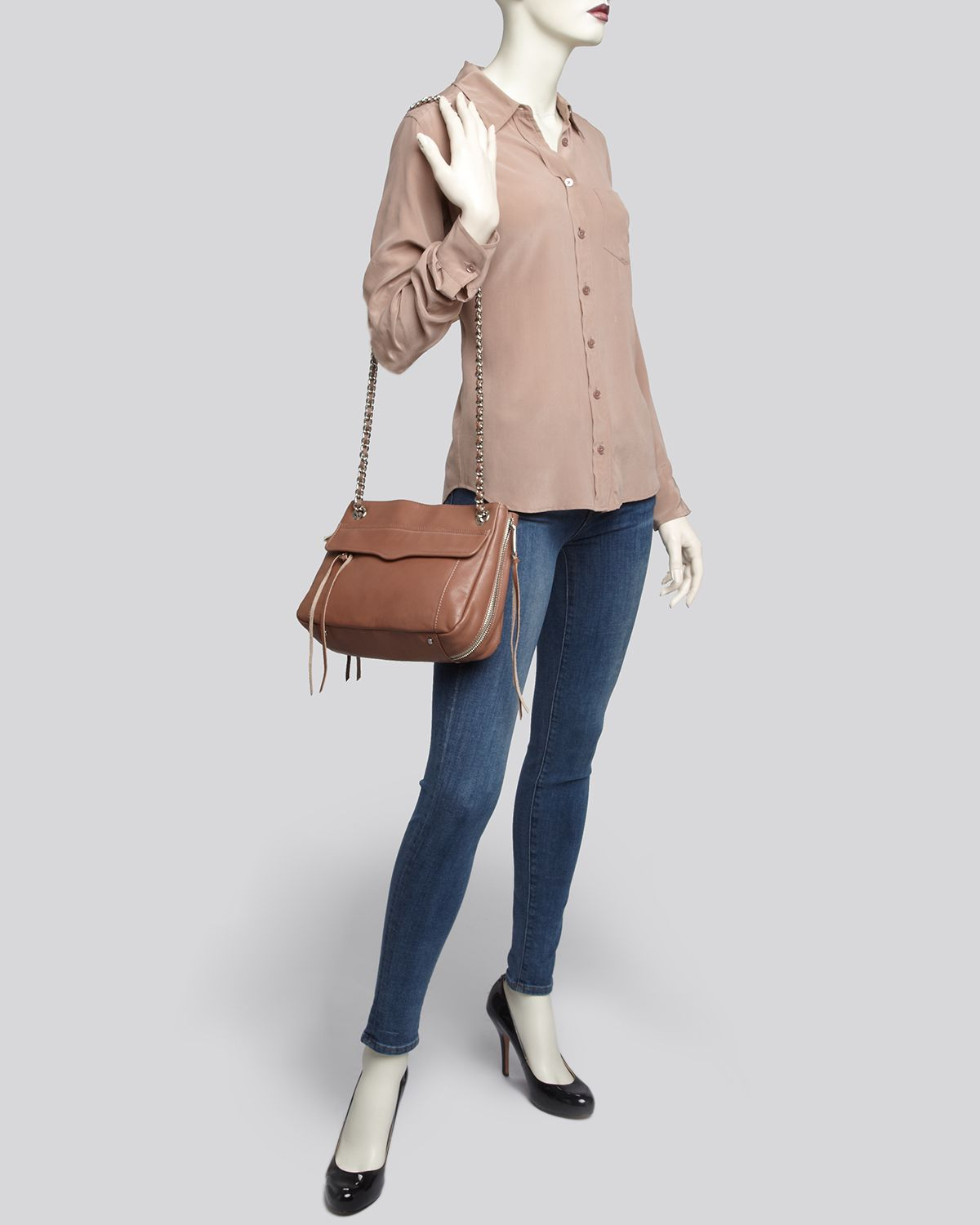 Lyst Rebecca Minkoff Shoulder Bag Swing Leather In Natural Gallery