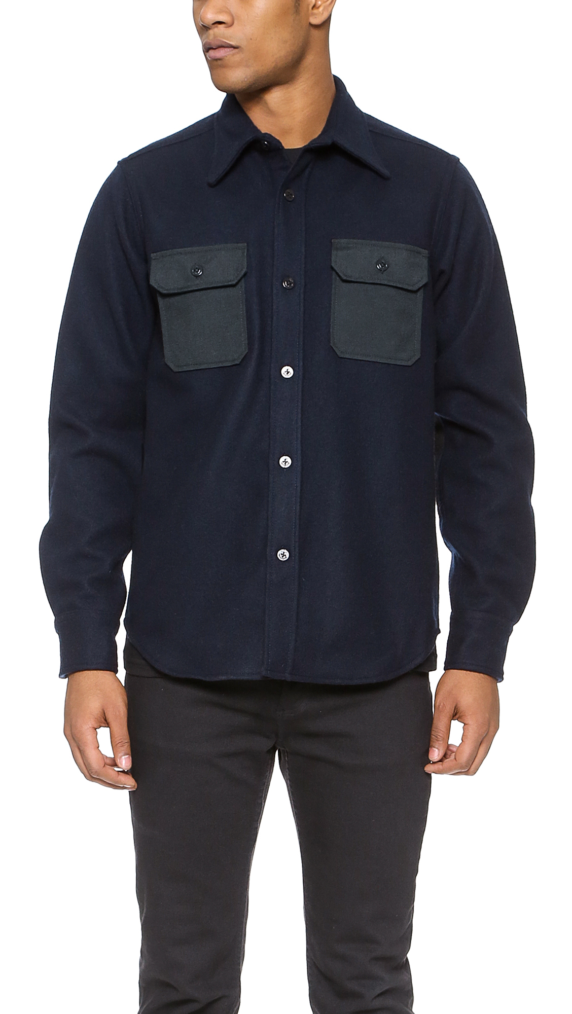 Woolrich Cpo Shirt in Blue for Men | Lyst