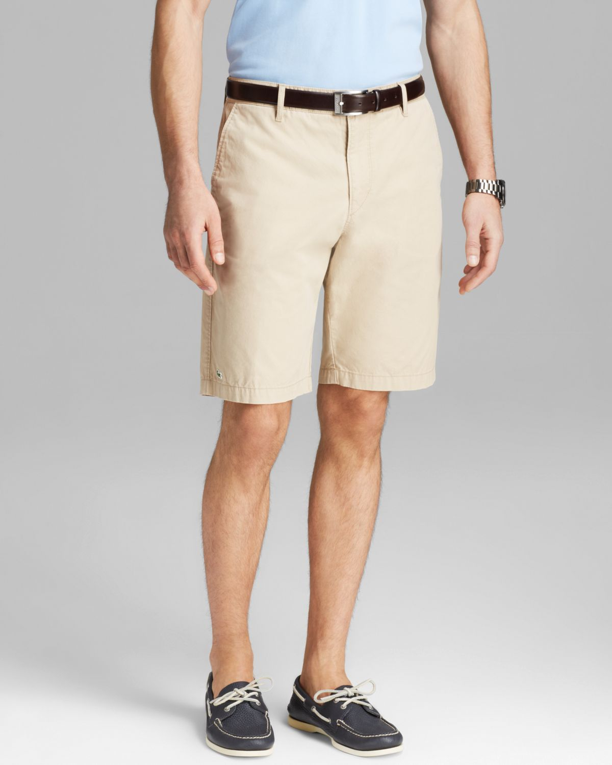 Lyst - Lacoste Classic Fit Bermuda Shorts in Natural for Men