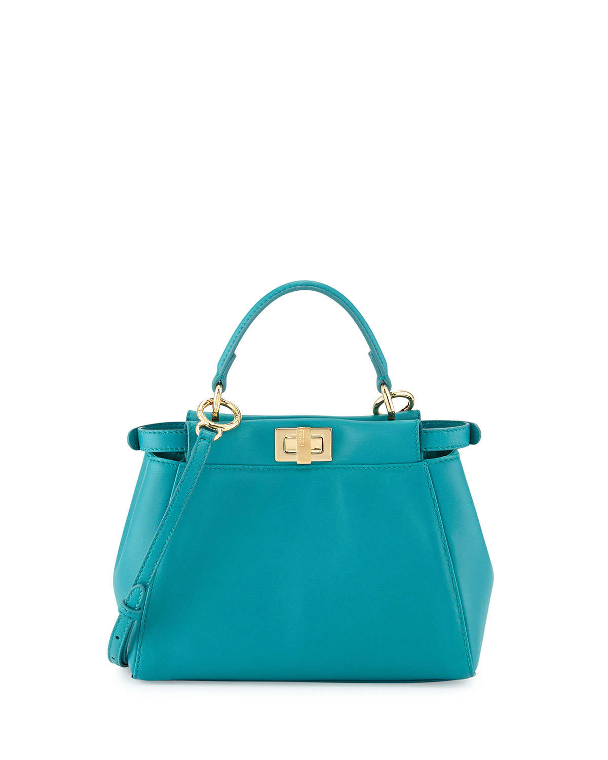 Lyst - Fendi Peekaboo Mini Leather Satchel Bag in Blue