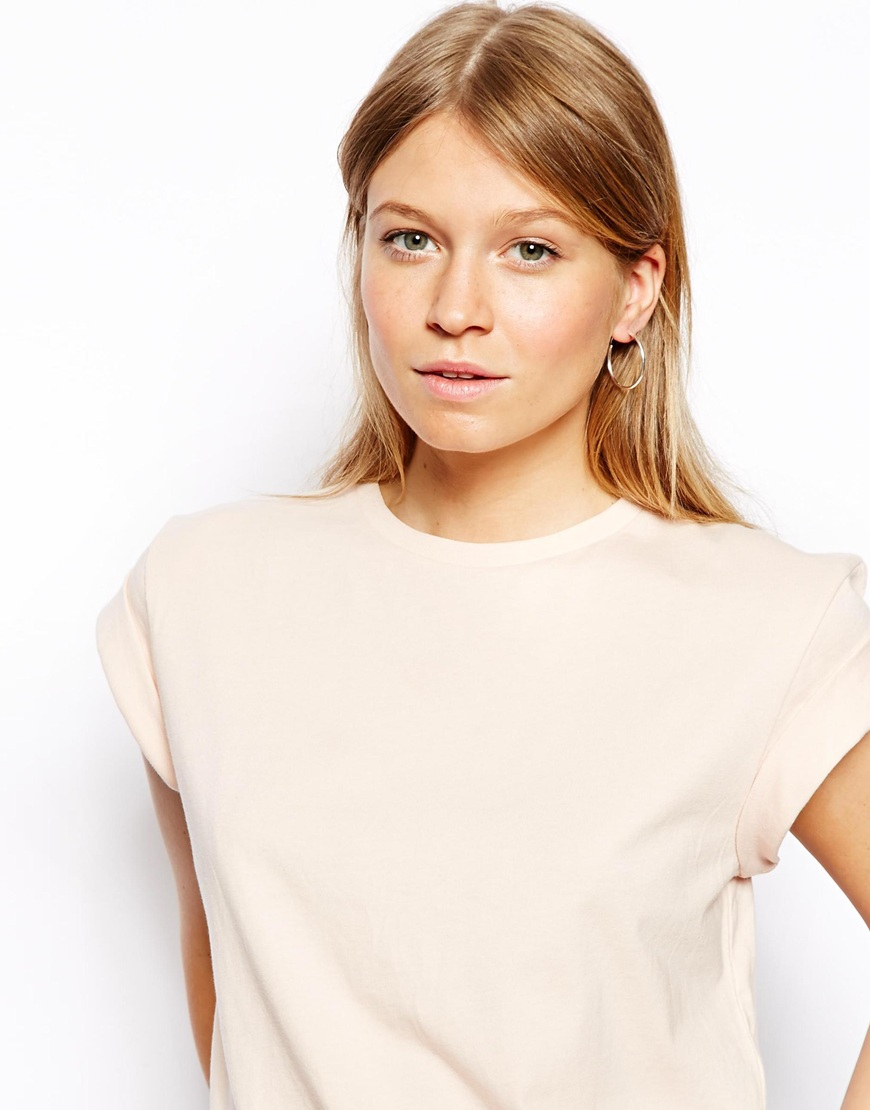Lyst Asos Sterling Silver 30mm Hoop Earrings In Metallic Gallery