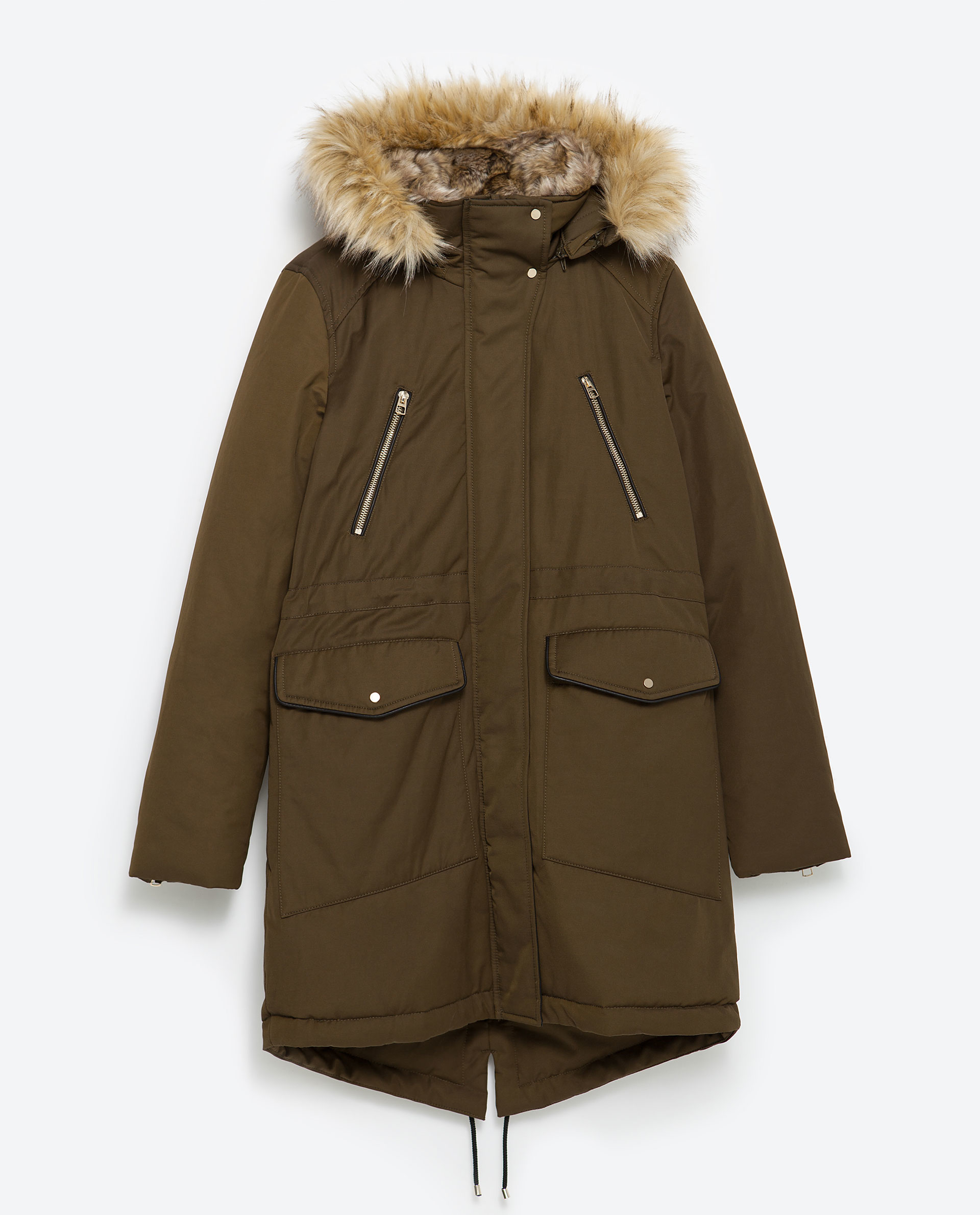 zara basic parka