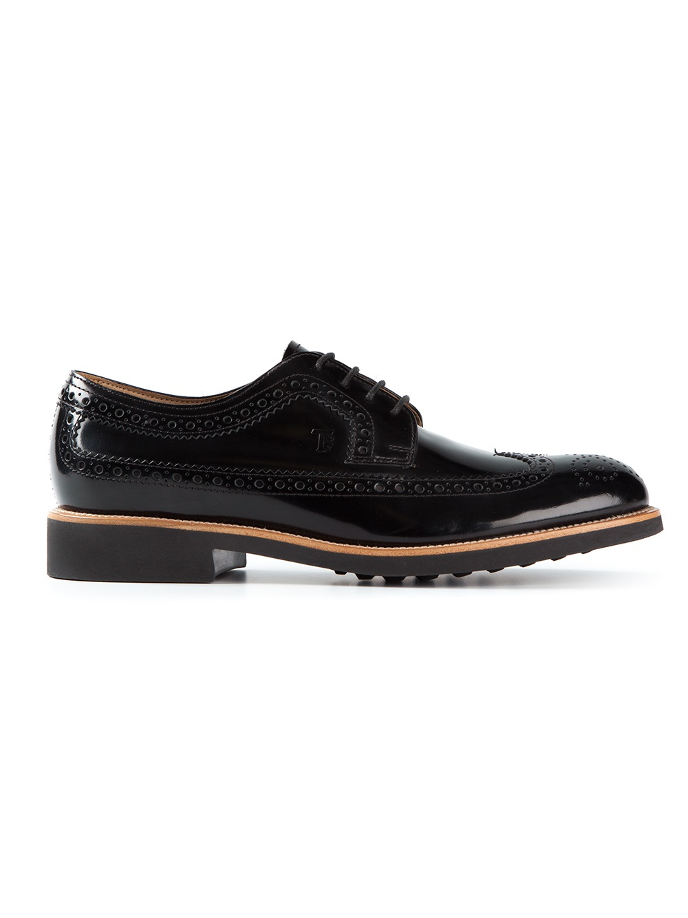 Tod's Chunky Brogues in Black for Men - Lyst