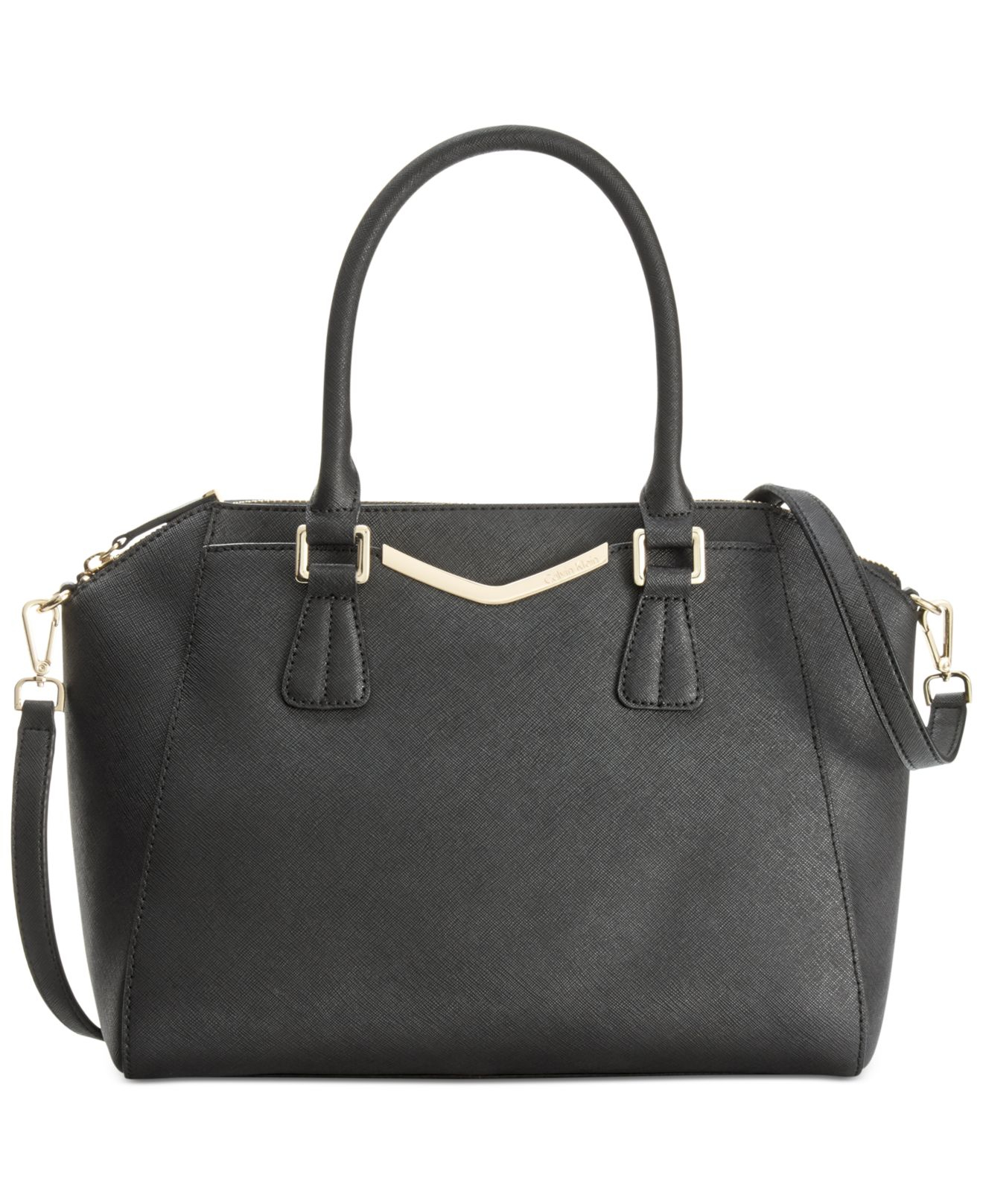 black saffiano satchel