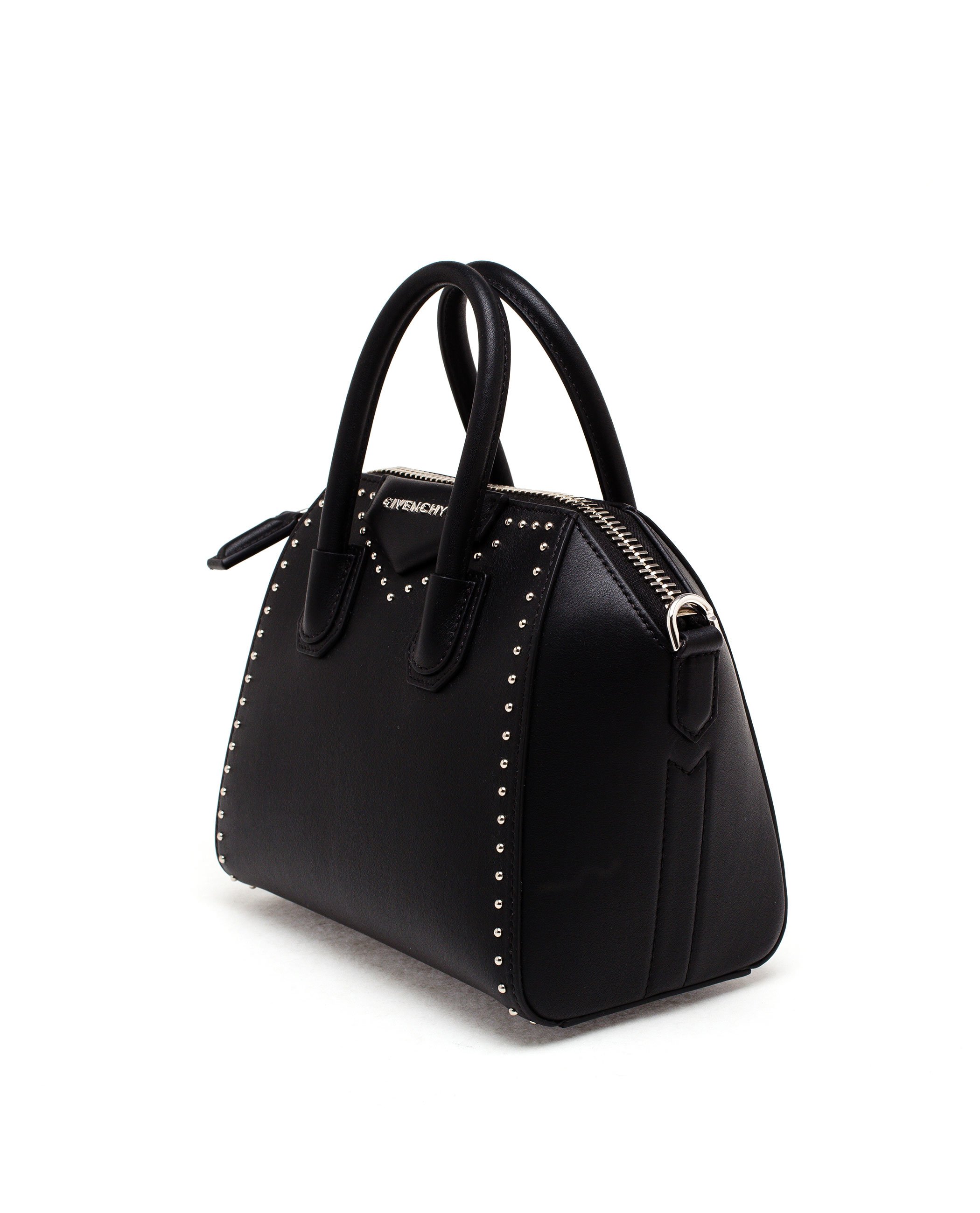 black studded mini bag