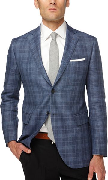 Ledbury The Blue Dorian Windowpane Sport Coat in Blue for Men | Lyst