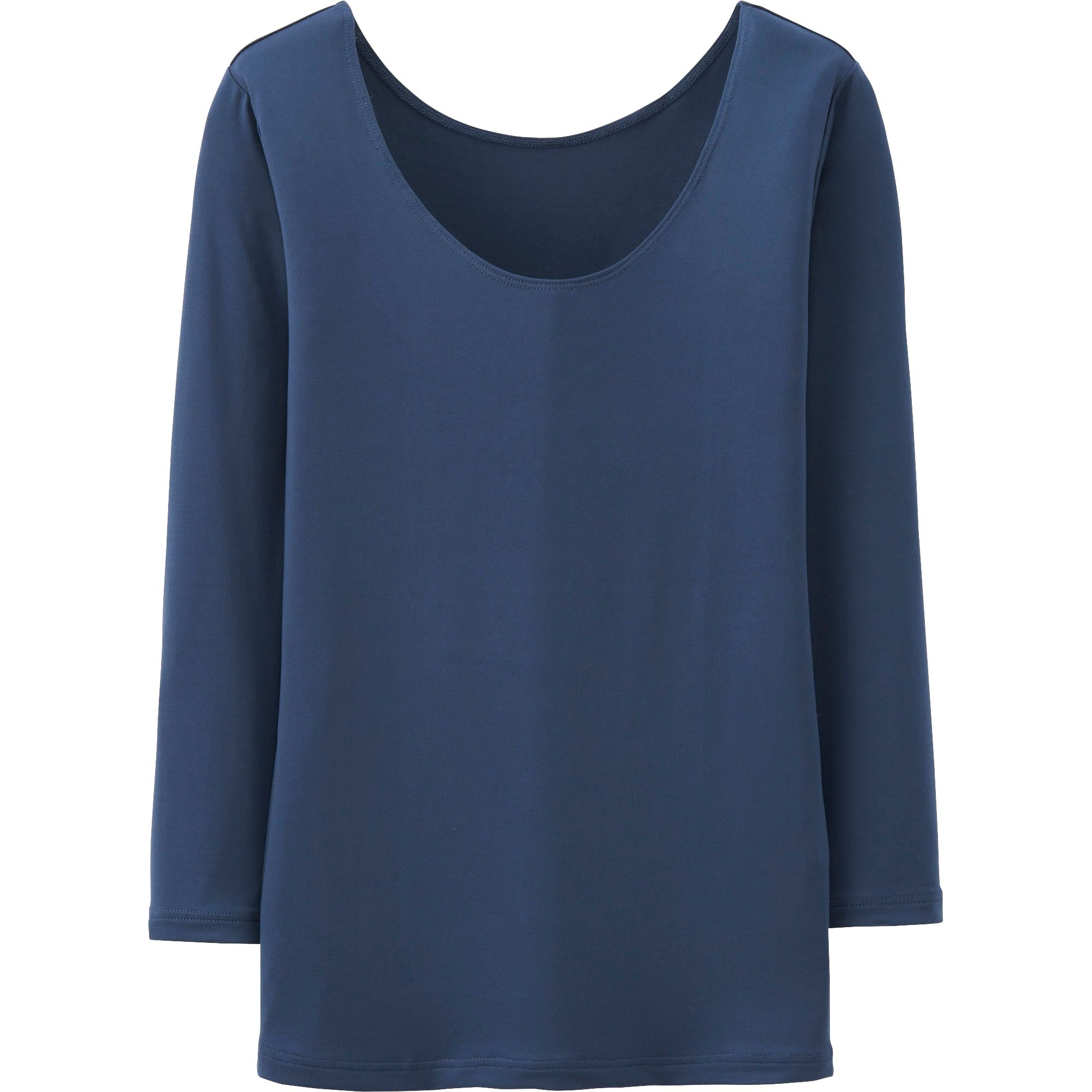 Uniqlo Women Airism Scoop Neck 3/4 Sleeve T-Shirt in Blue (NAVY) | Lyst