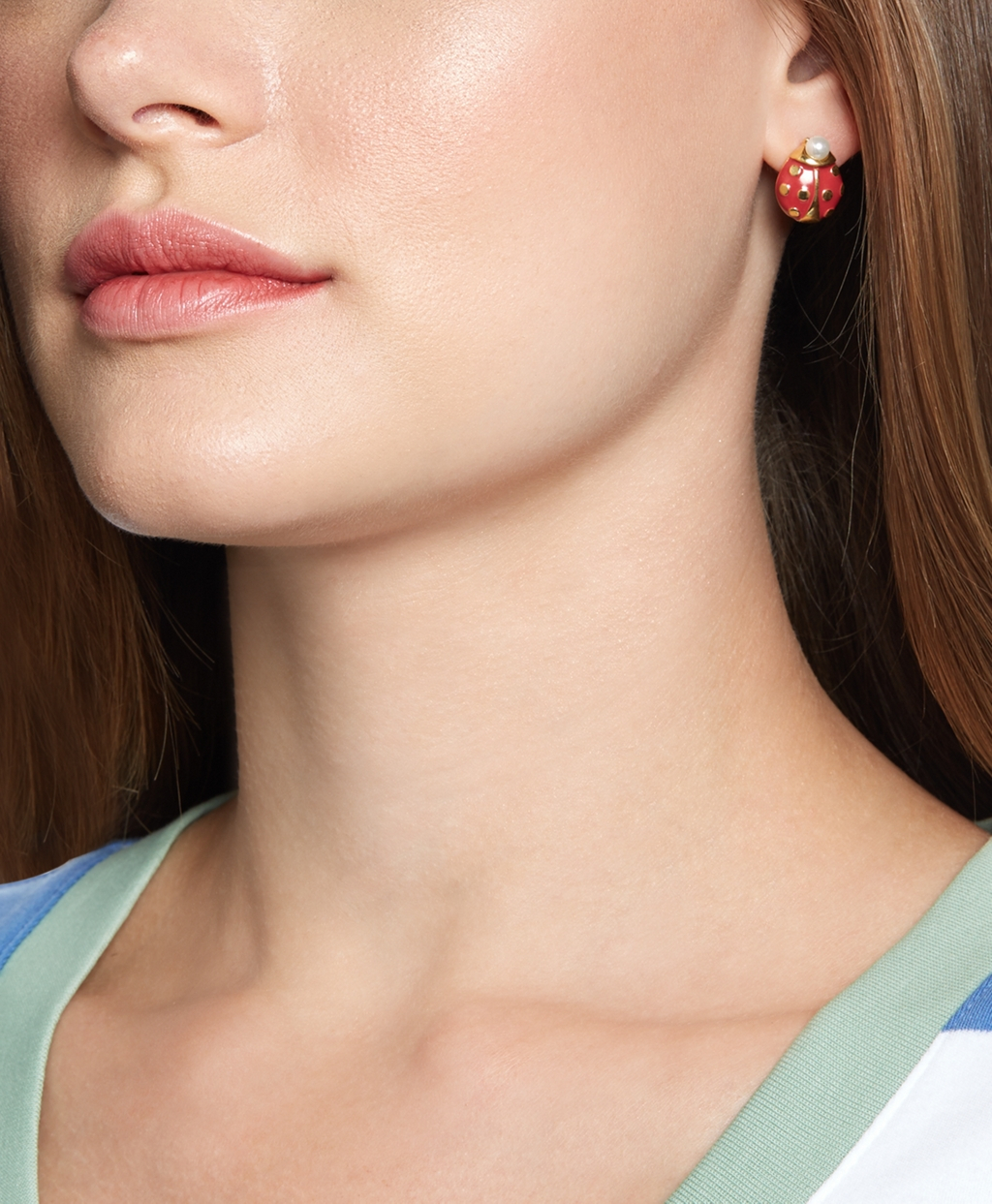 Lyst Brooks Brothers Ladybug Earrings In Red Gallery