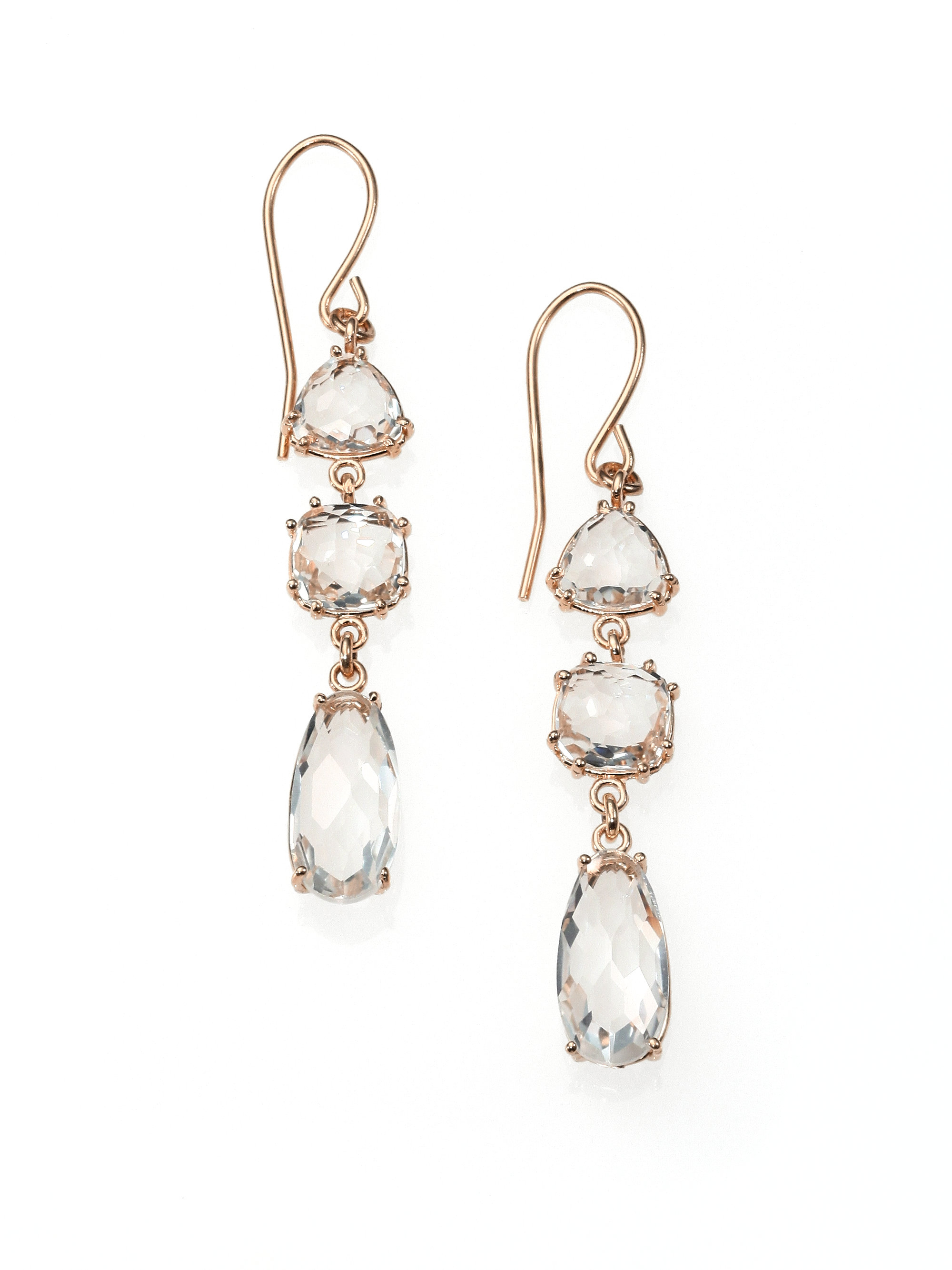 Lyst Kalan By Suzanne White Topaz 14k Yellow Gold Triple Gallery
