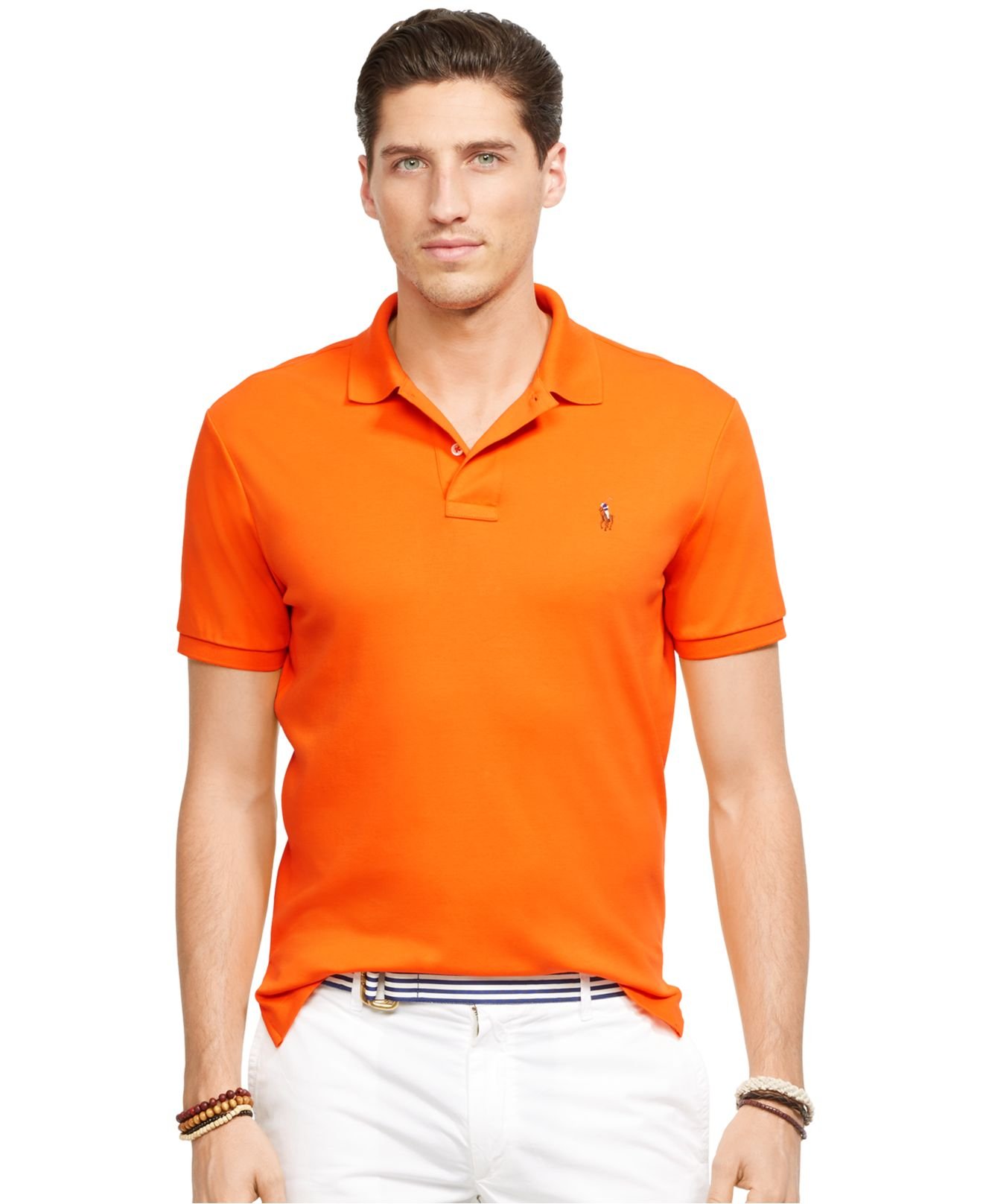 Polo Ralph Lauren Pima Soft-Touch Polo Shirt in Orange for Men - Lyst