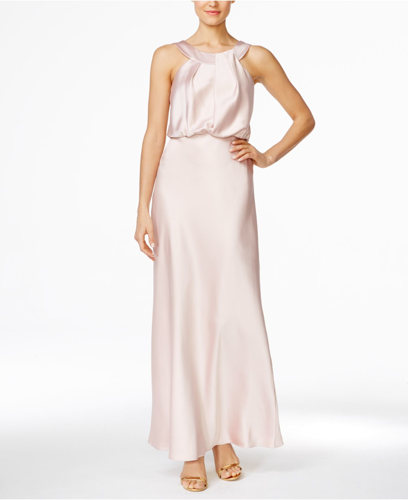 calvin klein pink gown