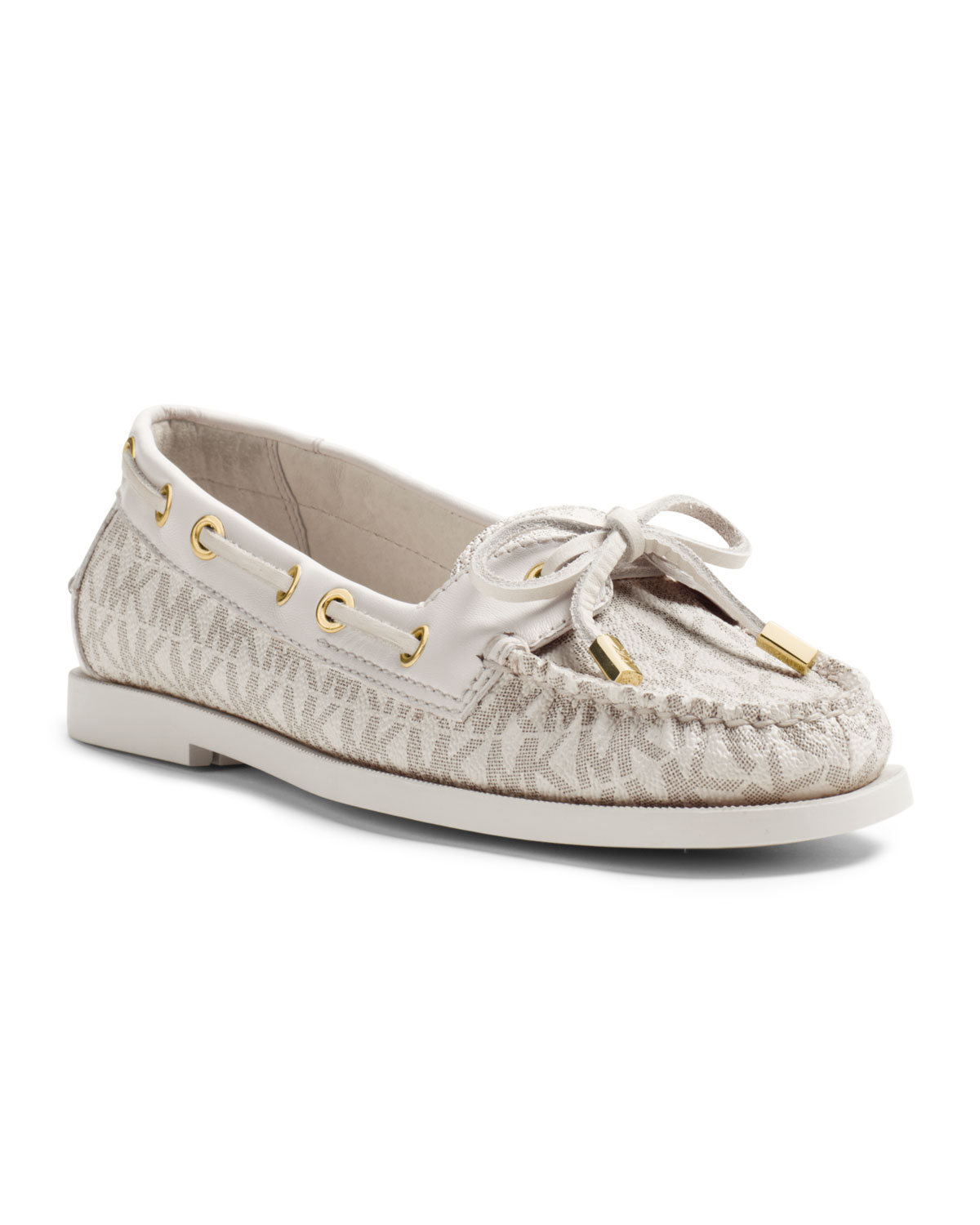 Lyst - Michael Kors Blair Logo Moccasin in Natural