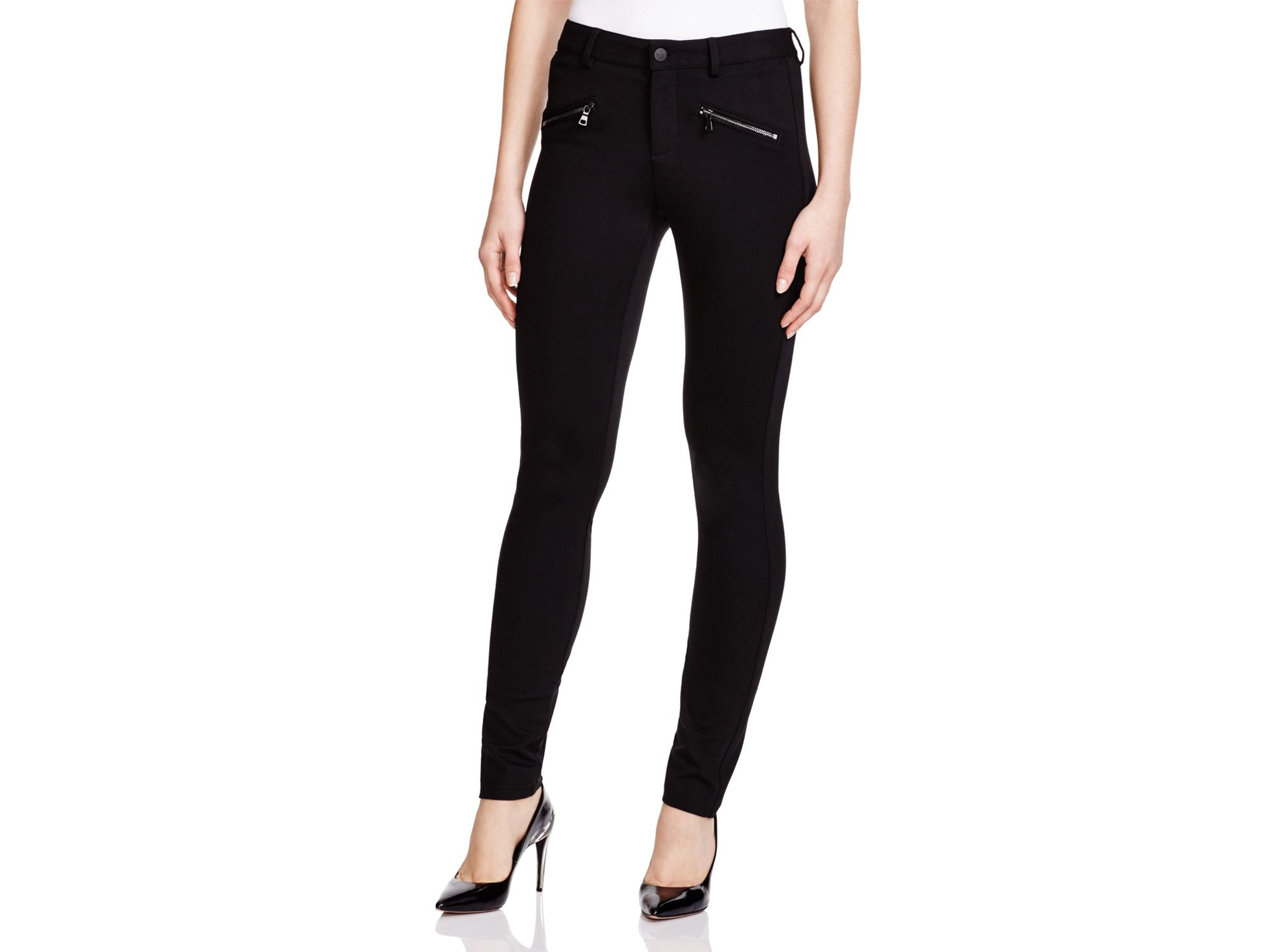 Lyst Nydj Zip Pocket Ponte Leggings in Black