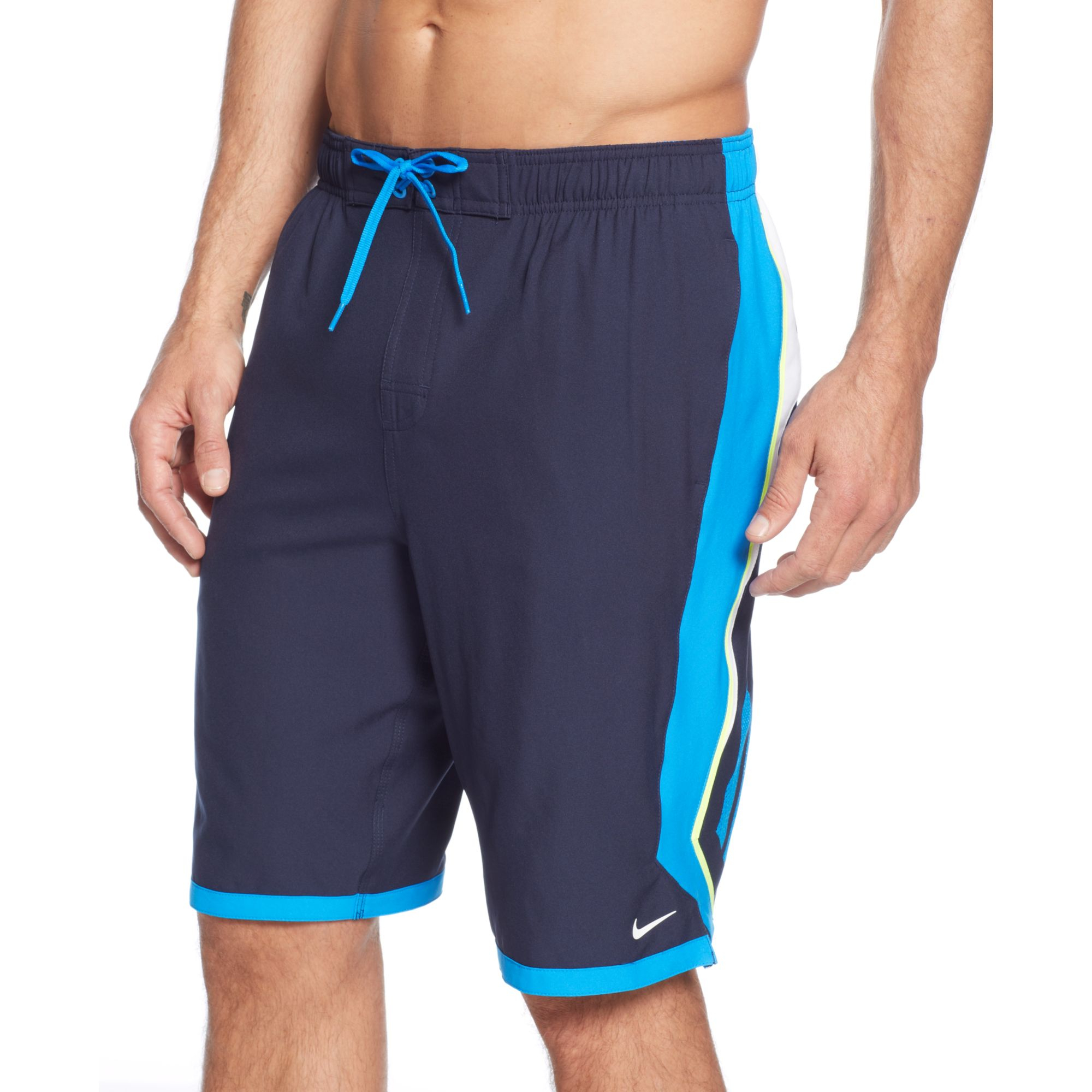 Nike Momentum 9 Volley Dri Fit Swim Shorts in Blue for Men (Obsidian ...