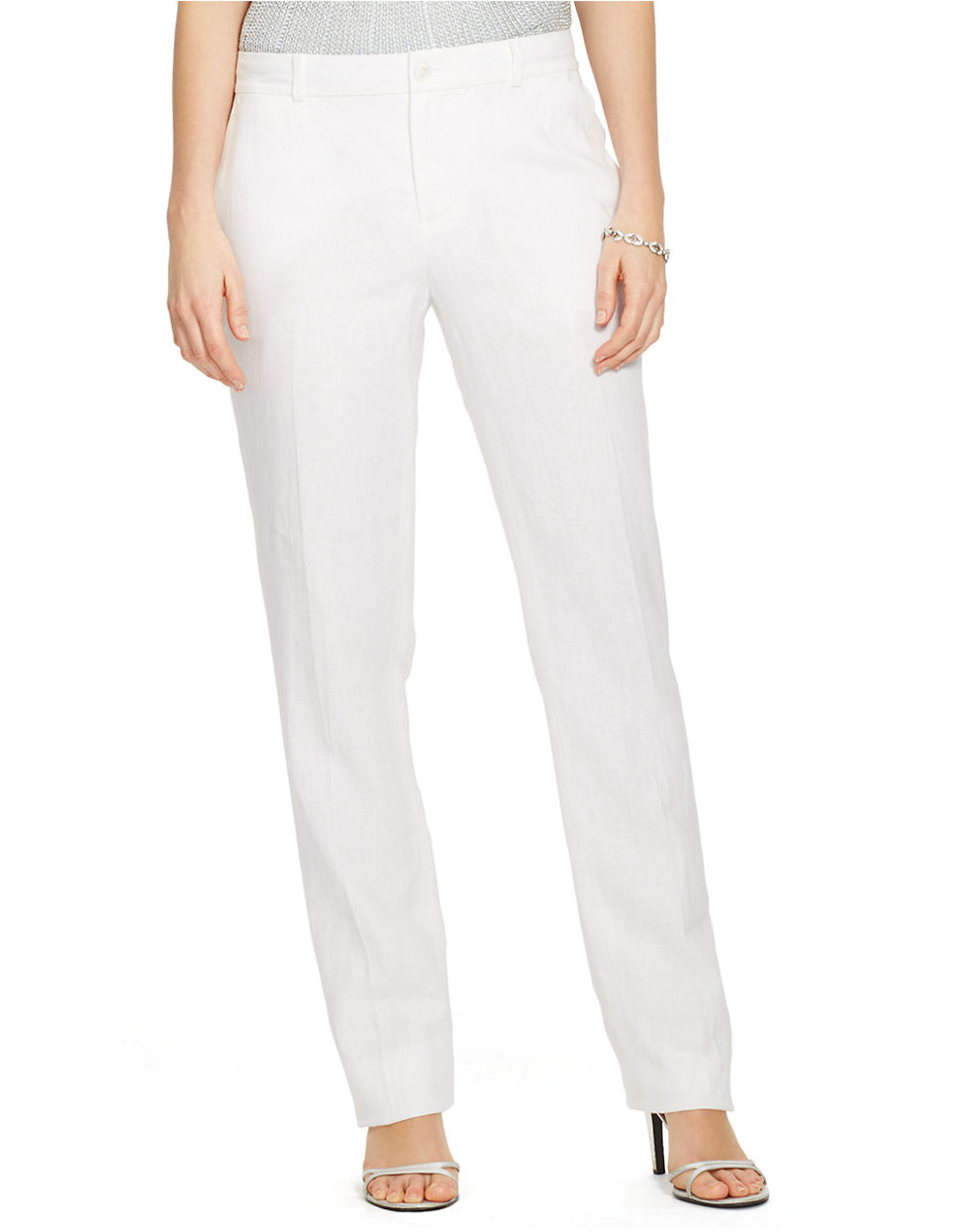 petite white flared trousers