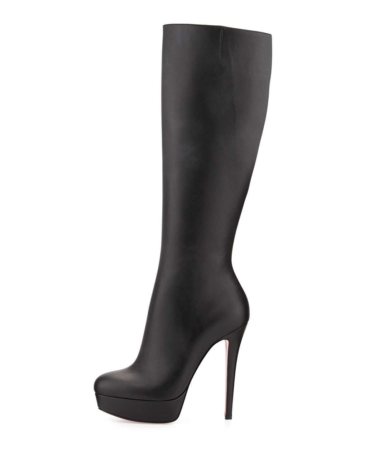 Christian Louboutin Bianca Botta Red Sole Knee Boot Black in Black | Lyst