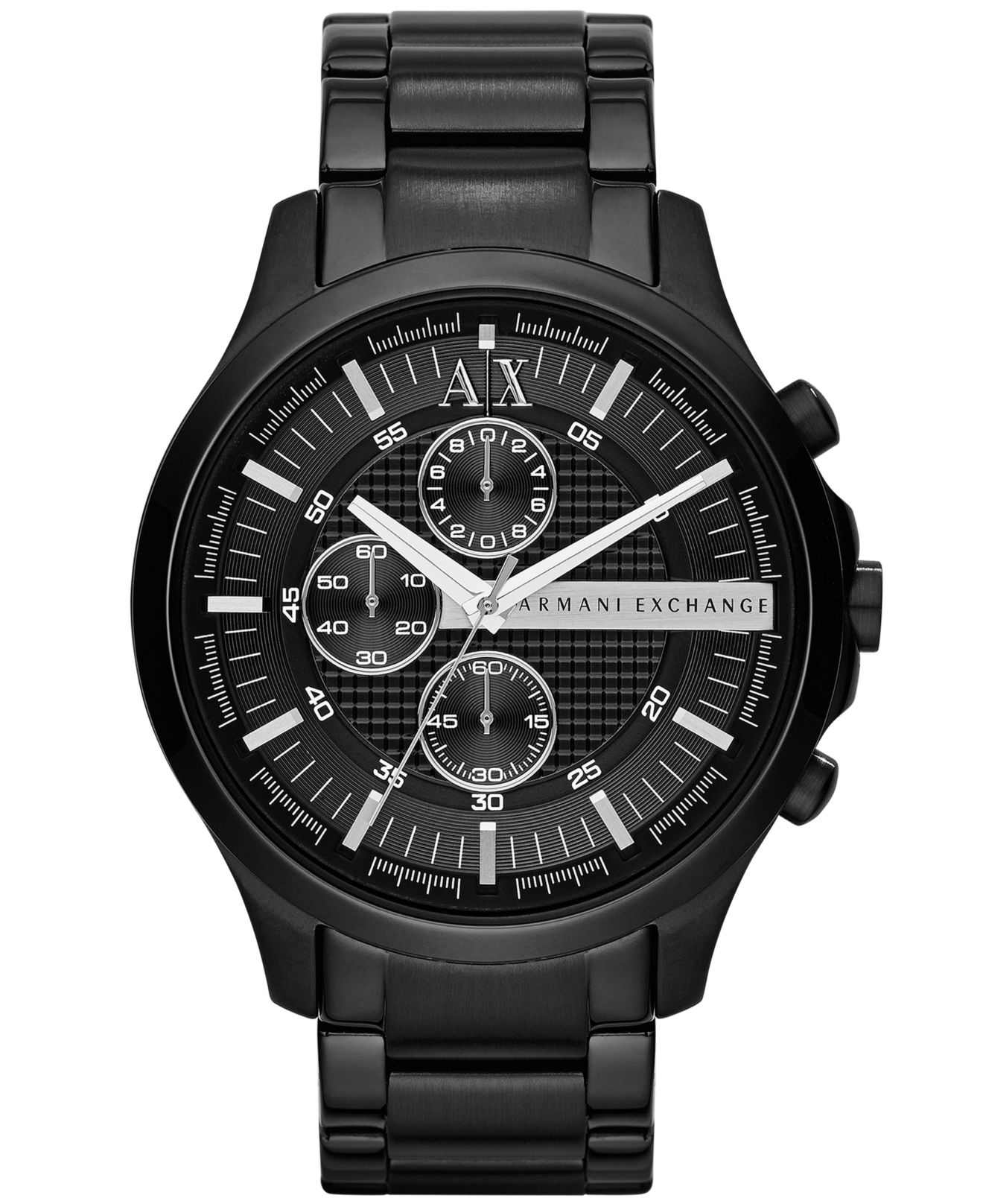 Armani exchange A|x Men's Chronograph Black Ion-plated Stainless Steel ...