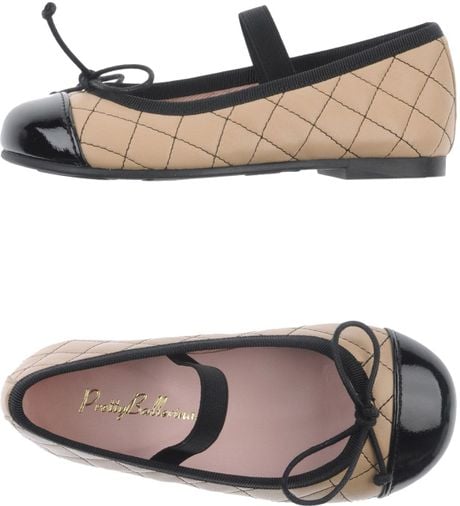 Pretty Ballerinas Ballet Flats in Black (Beige) | Lyst