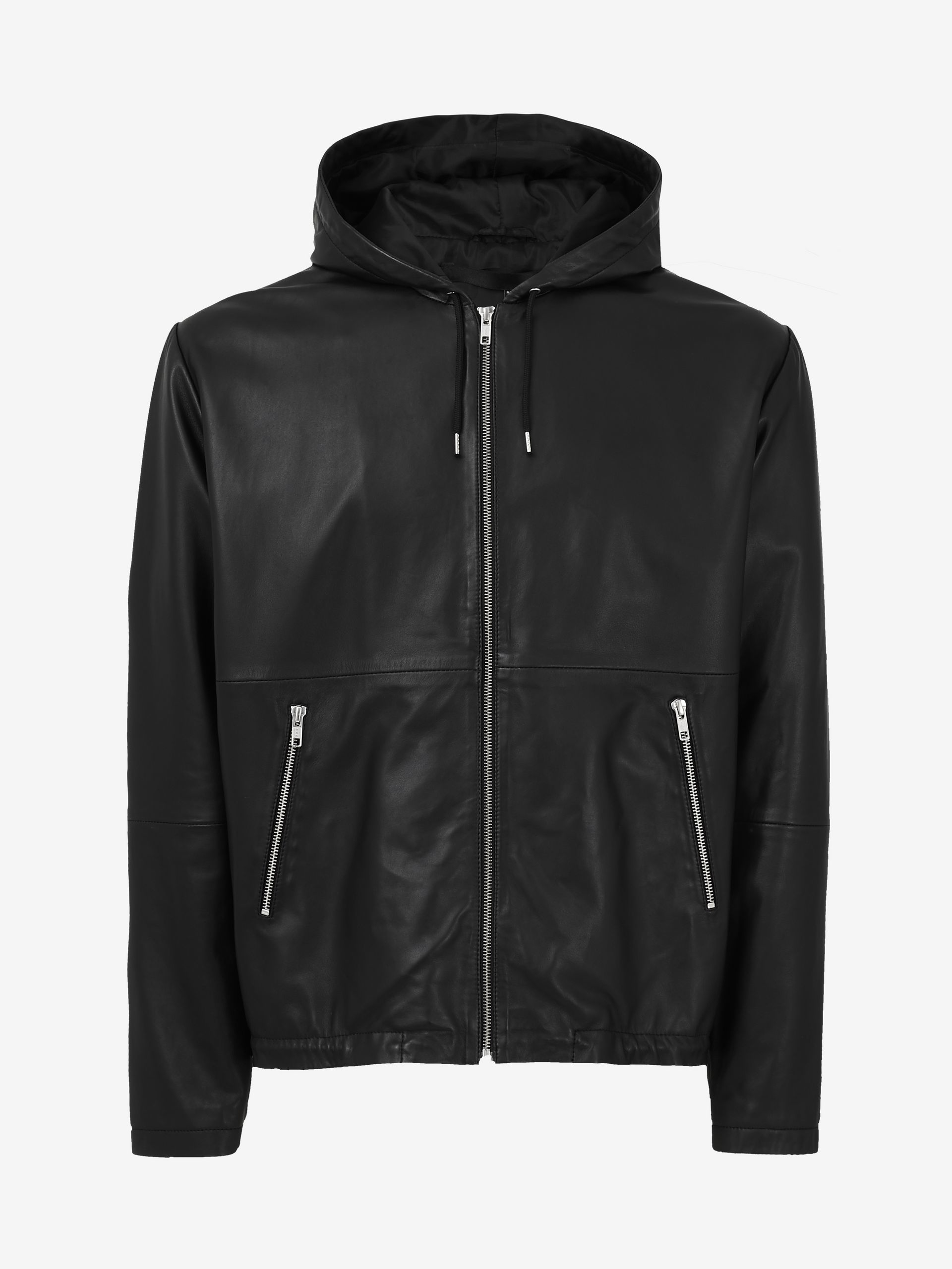 Black Leather Er Jacket With Hood Best 2017 Mcq Leather Hooded Jacket In Black For Men Lyst