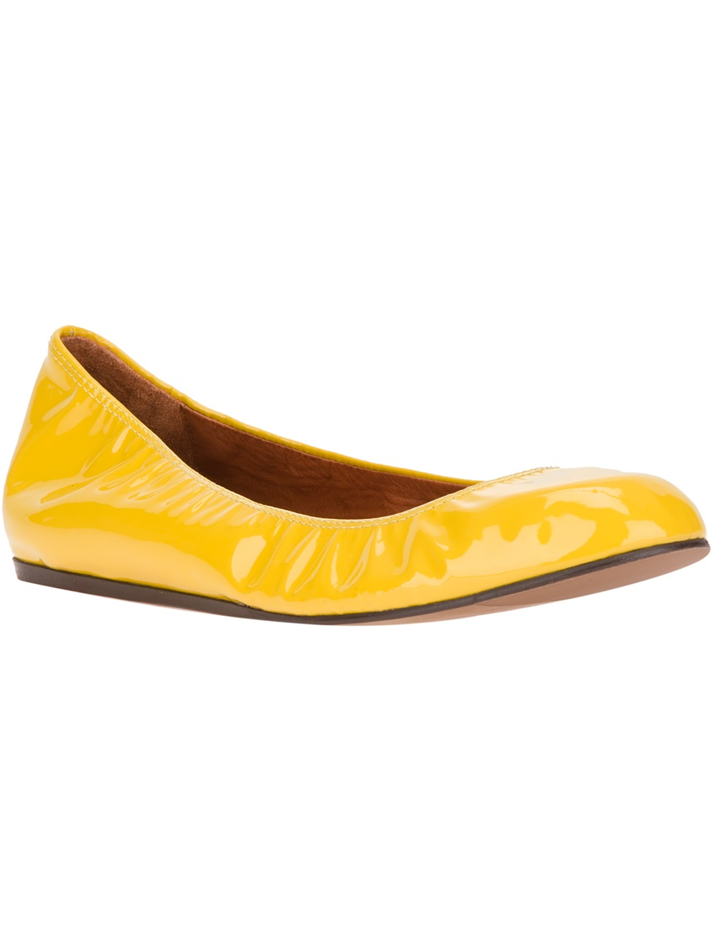 Lanvin Mustard Ballerina Flat in Yellow Lyst