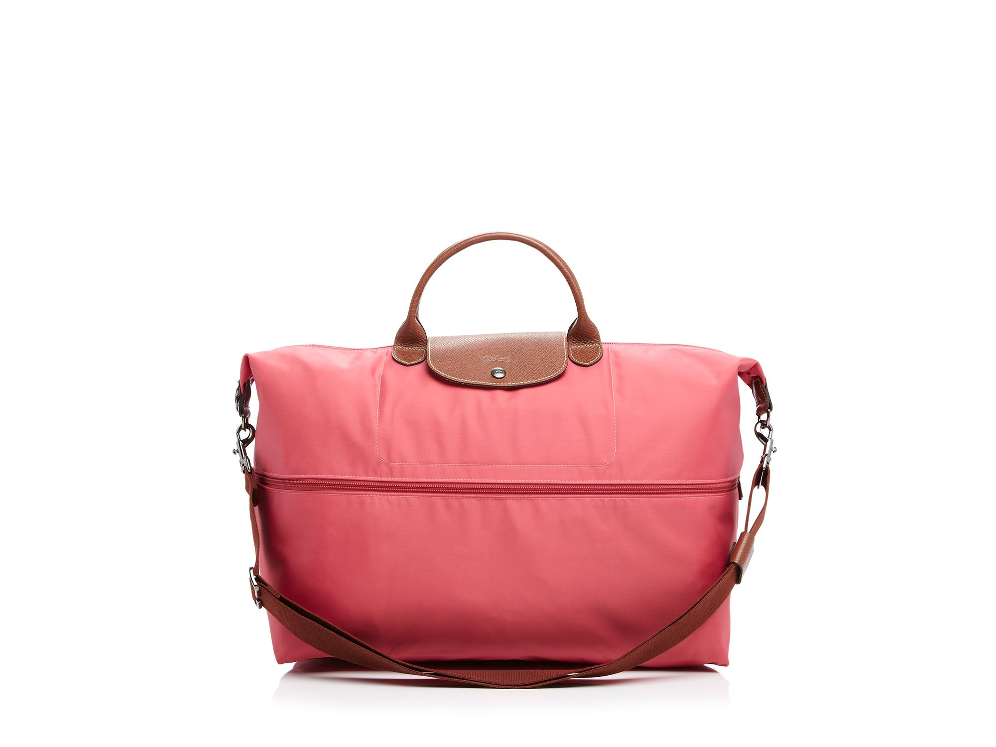 Longchamp Weekender Le Pliage Expandable Travel Duffel in Pink Lyst