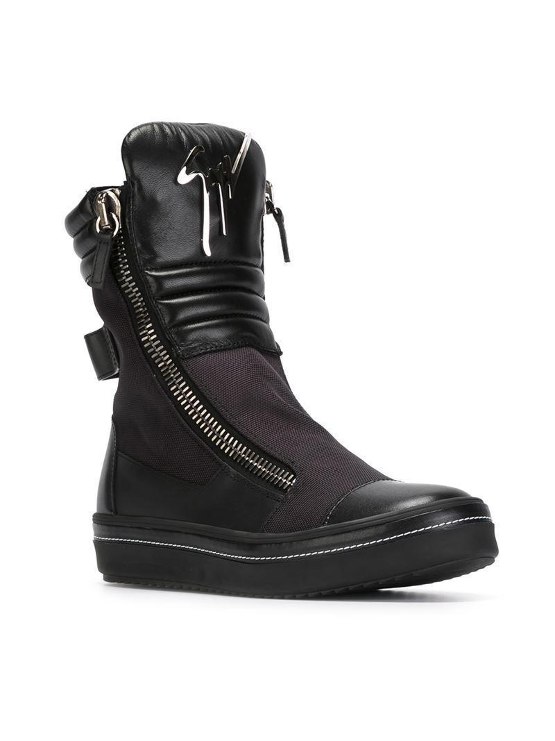 Lyst - Giuseppe Zanotti Side Zip Fastening Boots in Black for Men
