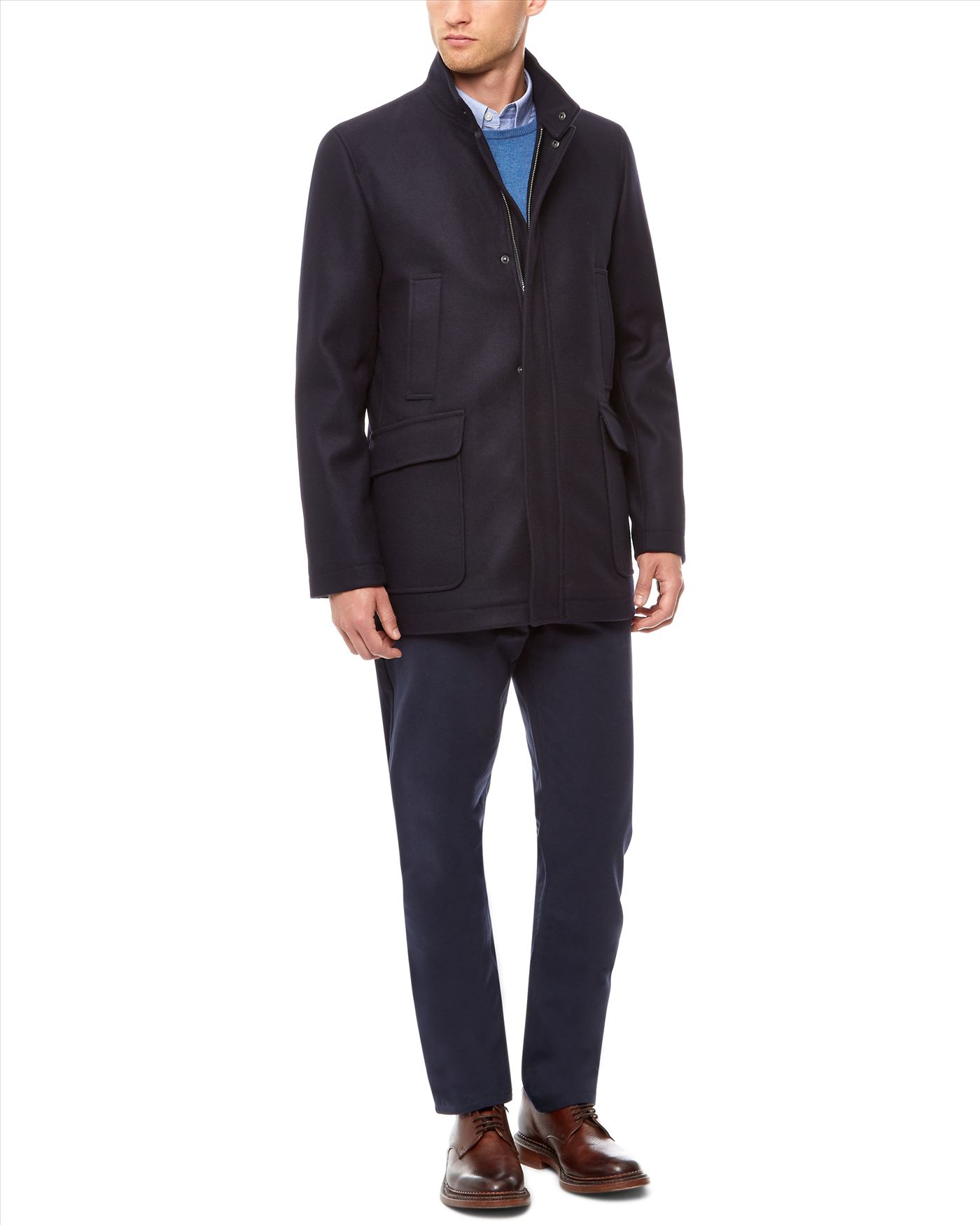 Lyst Jaeger Wool Driving Coat in Blue for Men