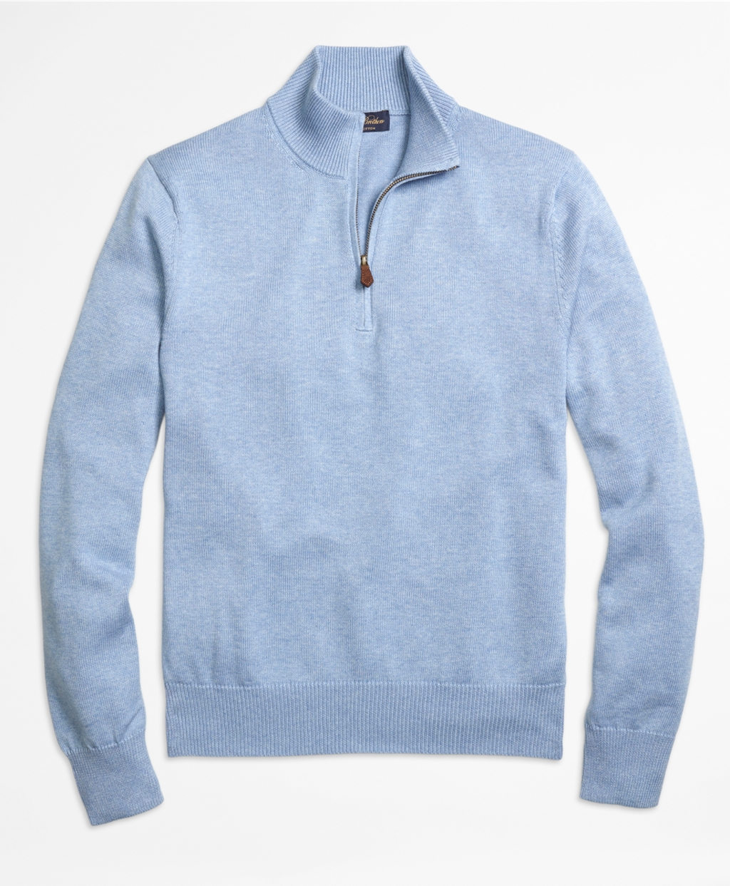 Lyst - Brooks Brothers Supima® Cotton Half-zip Sweater in Blue for Men