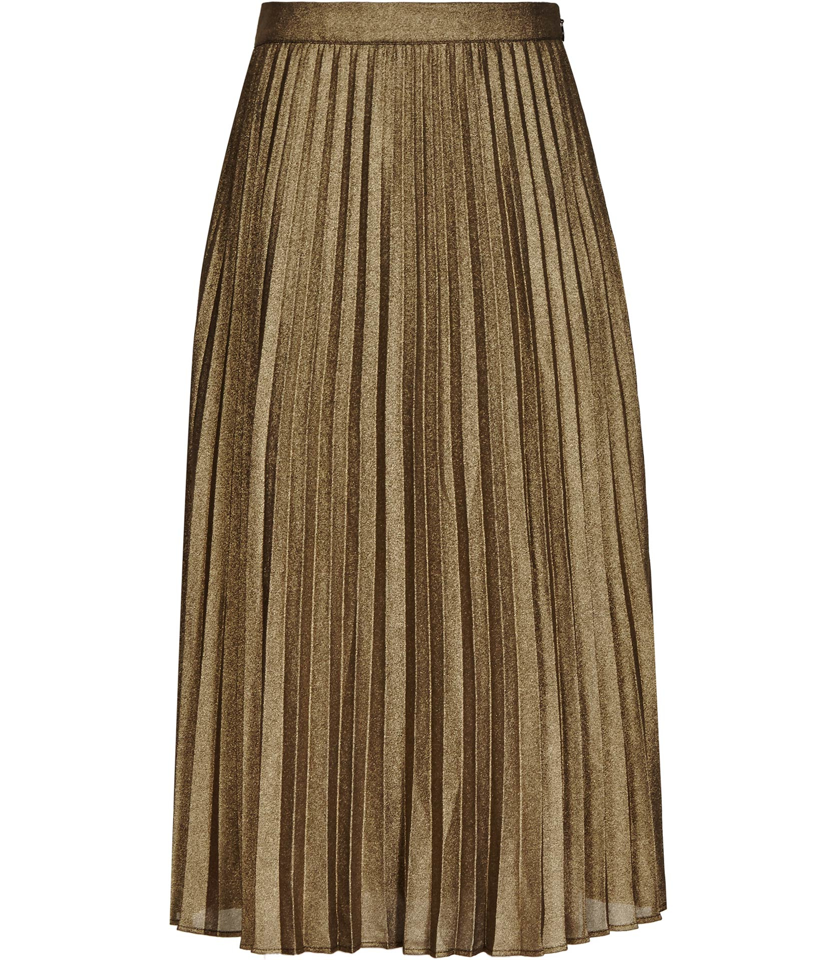 Lyst - Reiss Kaeya Metallic Pleated Midi Skirt in Metallic
