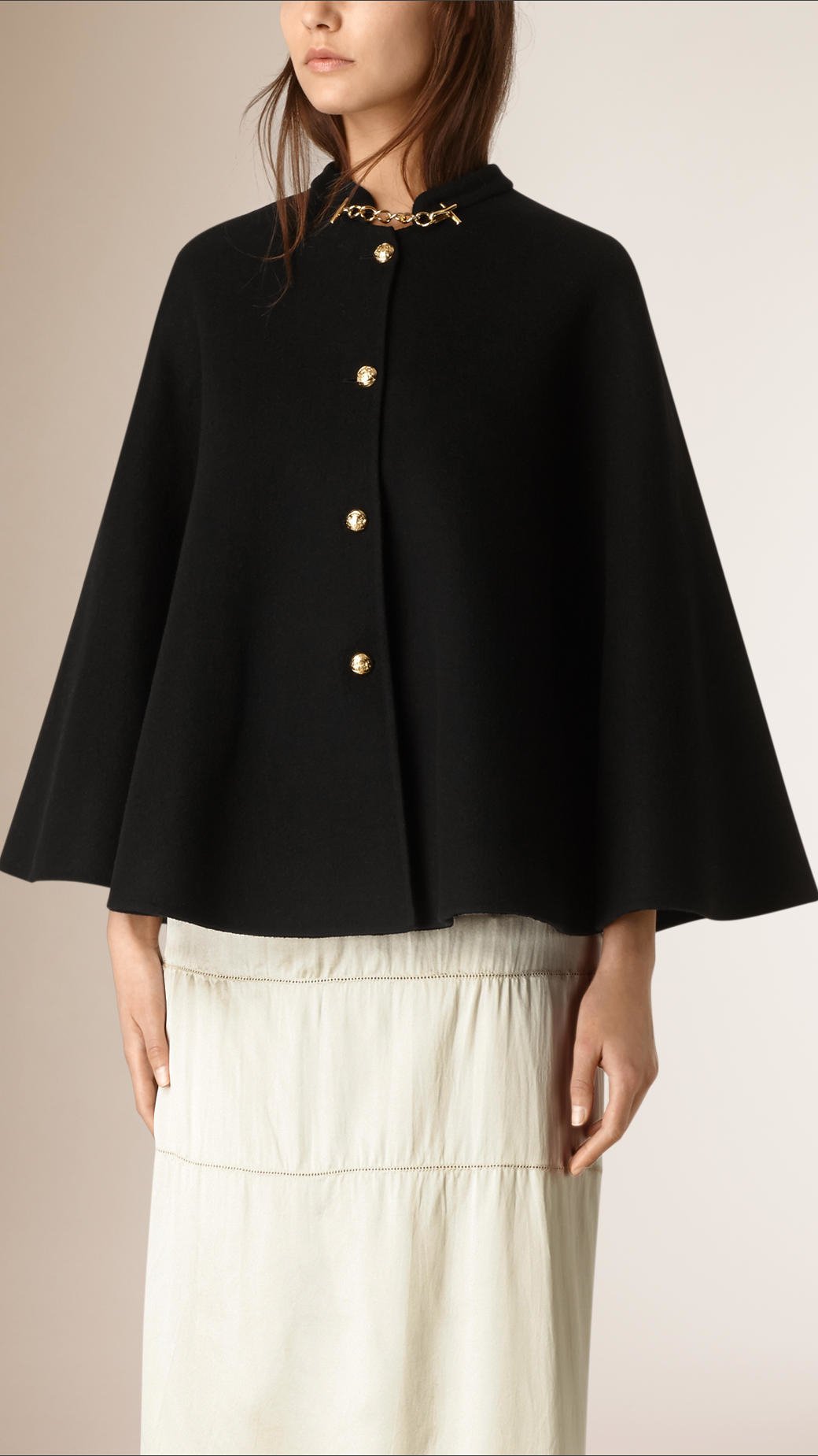 burberry cape black