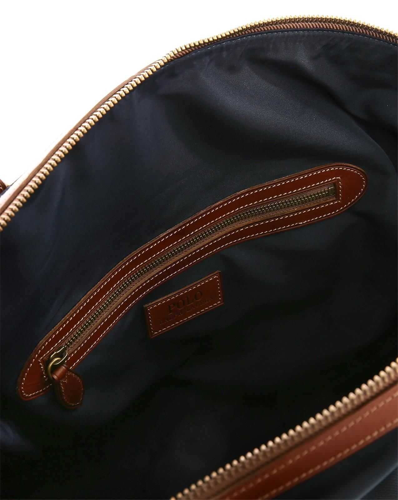 Polo ralph lauren 48H Navy Leather Nylon Bag in Blue for Men (navy ...  