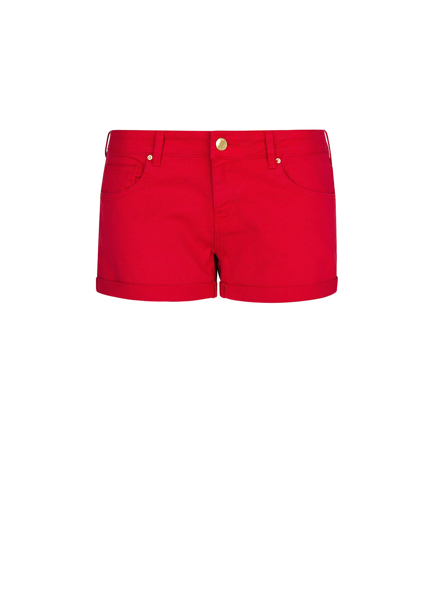 Mango Red Denim Shorts in Red | Lyst