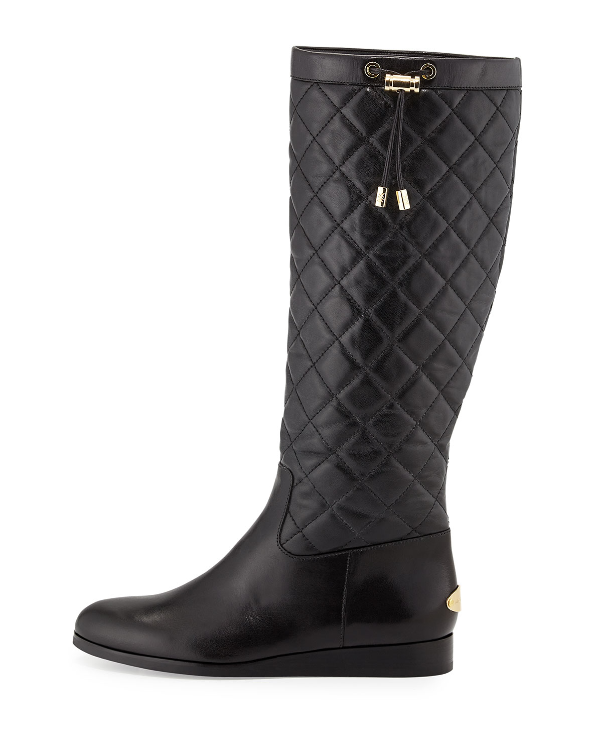 Lyst - Michael michael kors Lizzie Quilted Leather Knee Boot in Black
