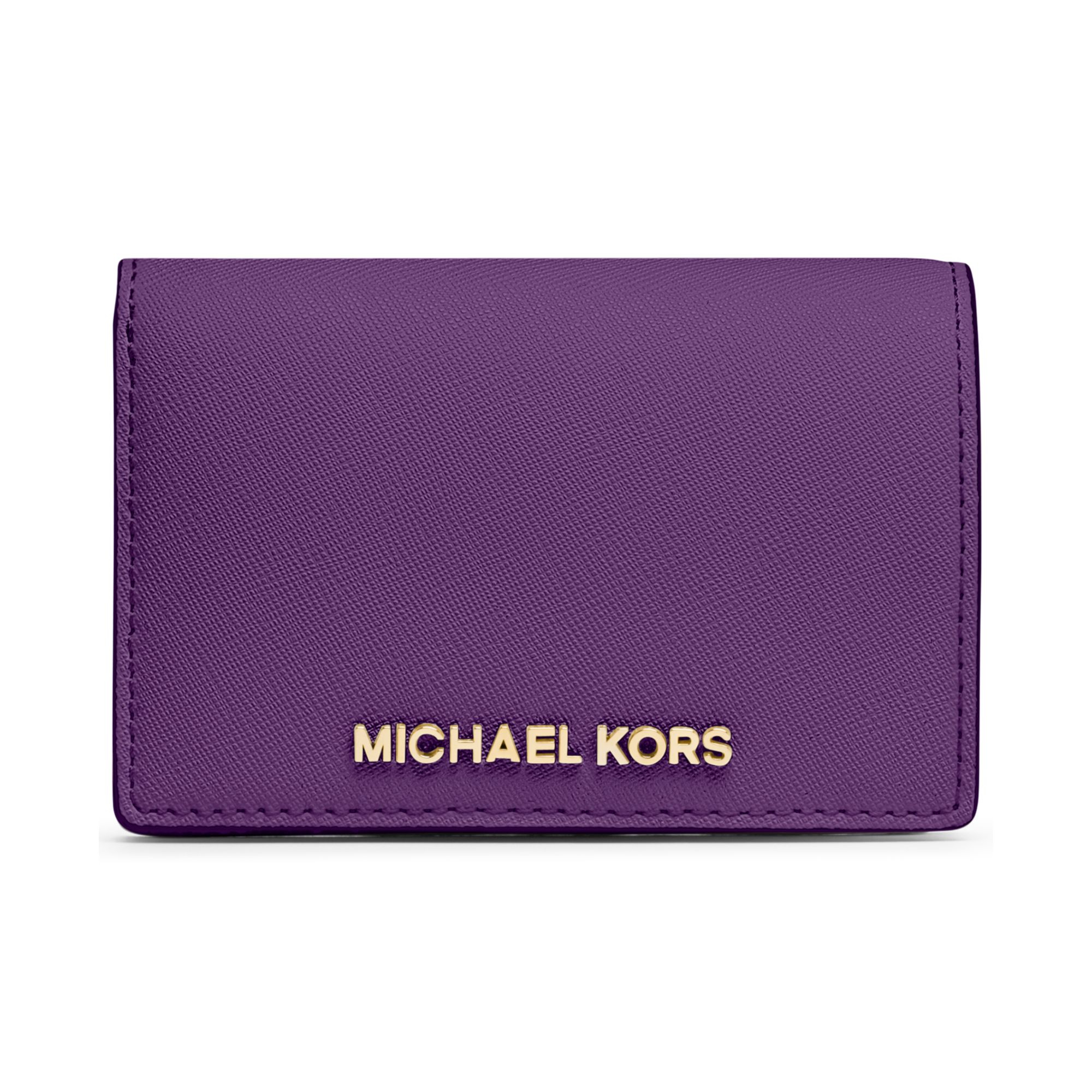 Michael Kors Jet Set Travel Medium Slim Wallet in Purple (VIOLET) | Lyst
