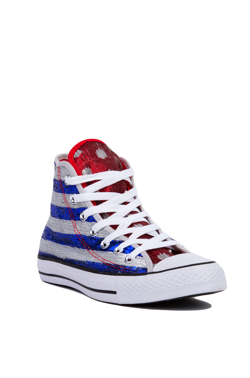 Lyst - Converse Chuck Taylor All Star Americana Sequin Hi-top Sneakers ...