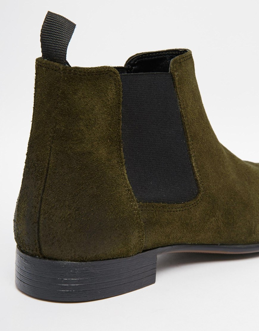 khaki chelsea boot