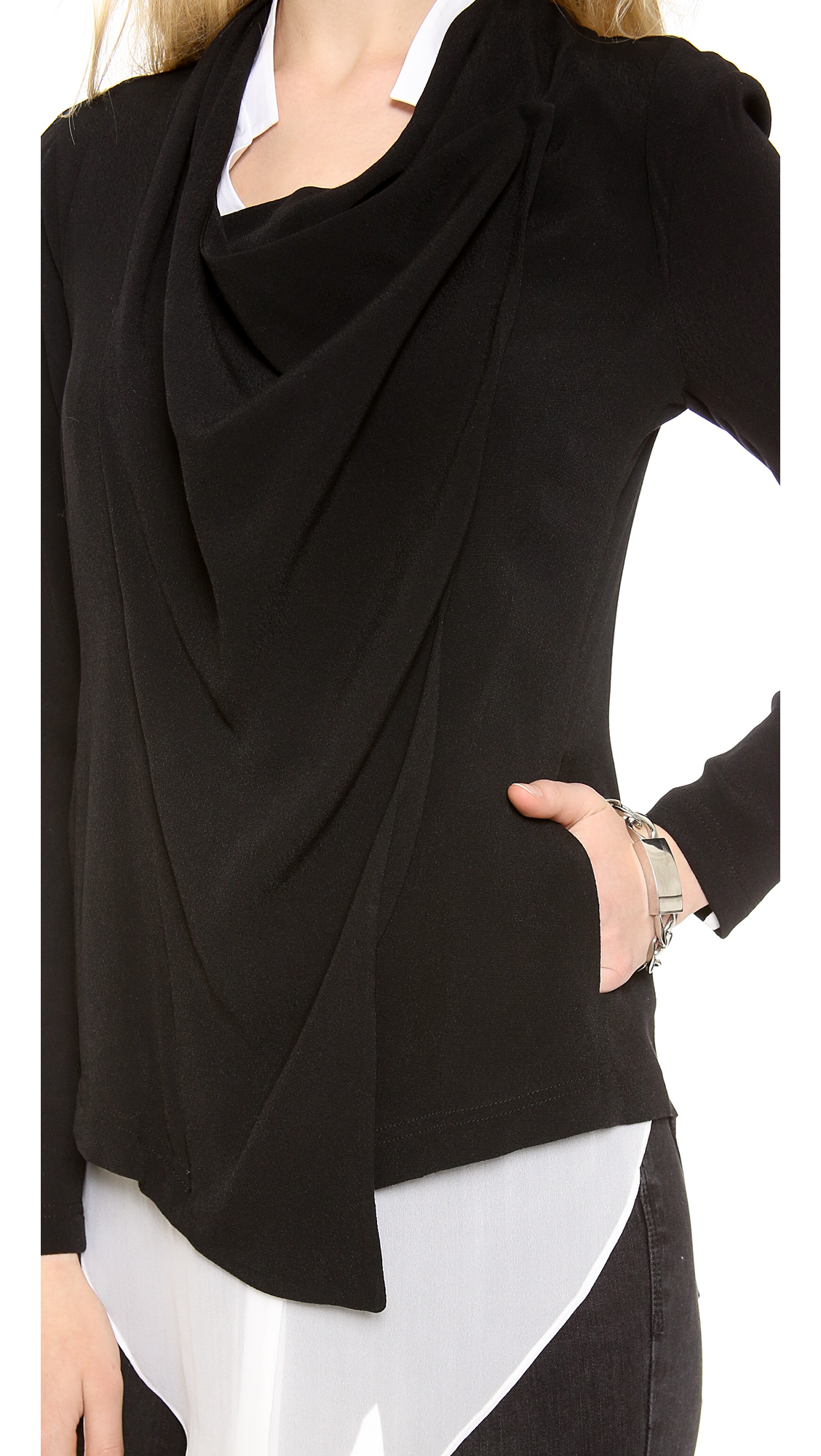 dkny asymmetrical coat