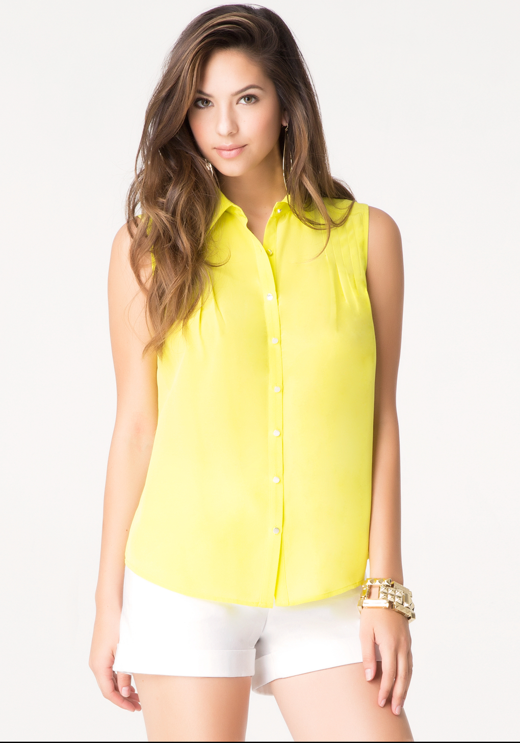 yellow bebe shirt