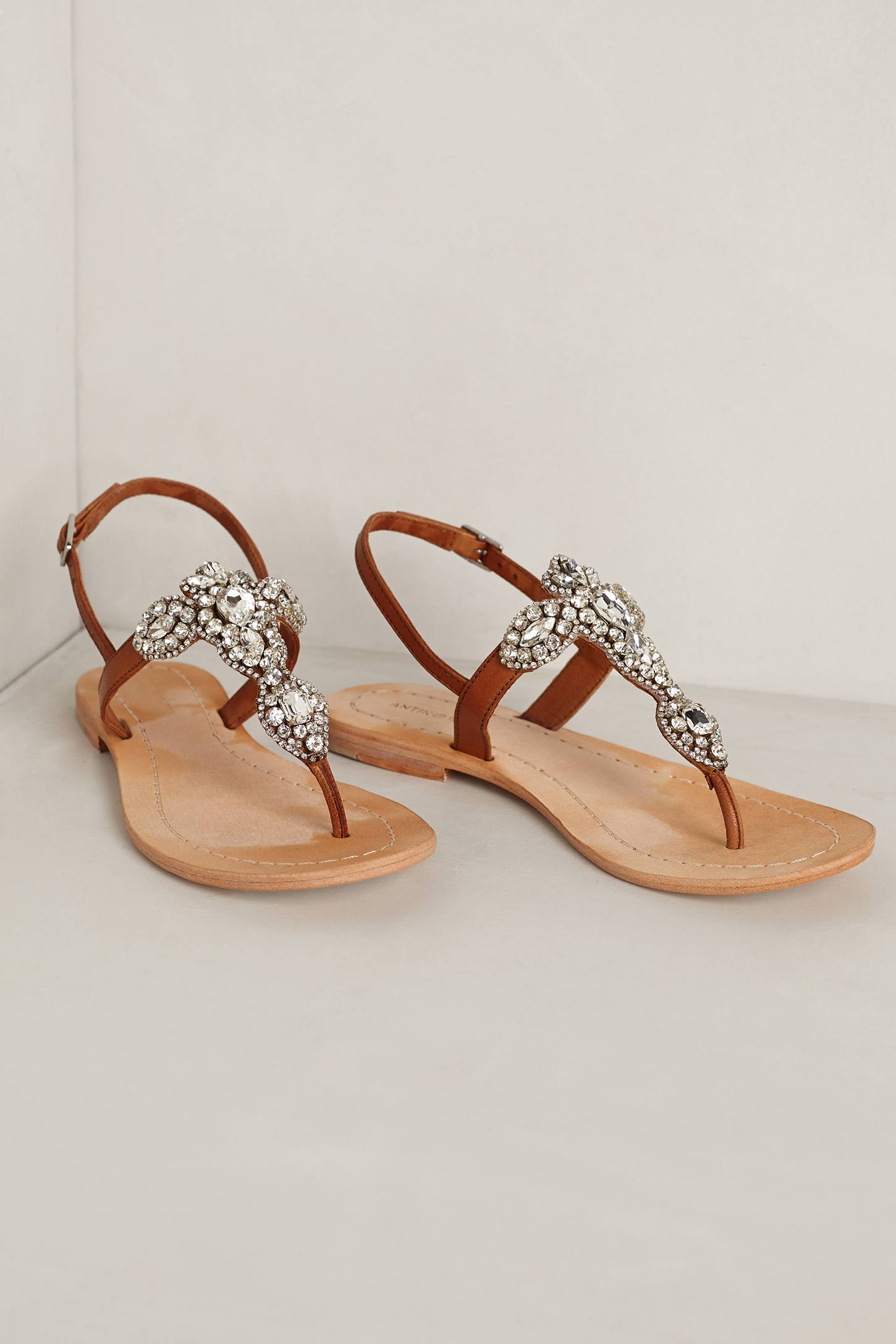 Antik batik Allegretto Beaded Sandals in Brown | Lyst
