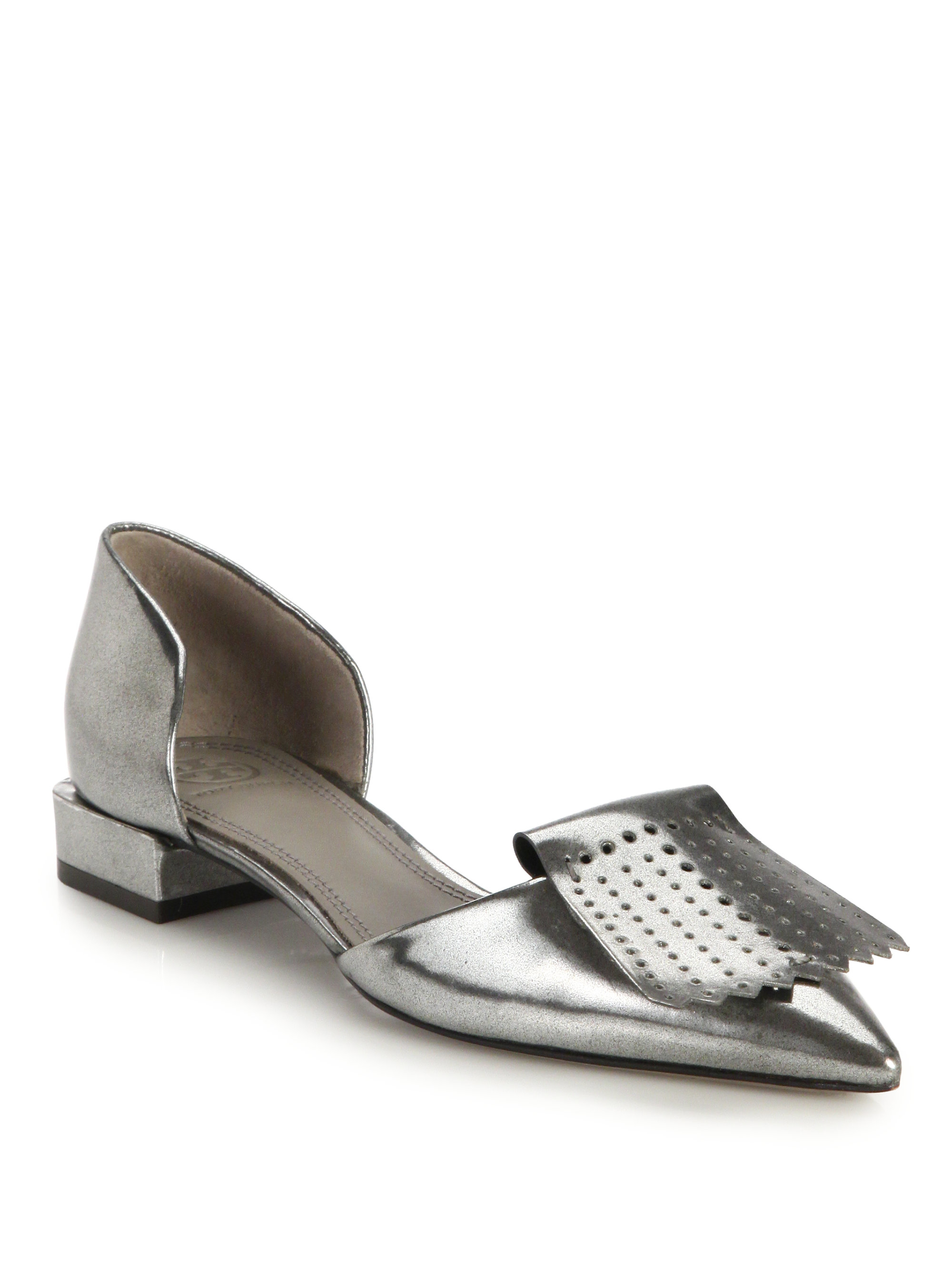 tory burch grey flats