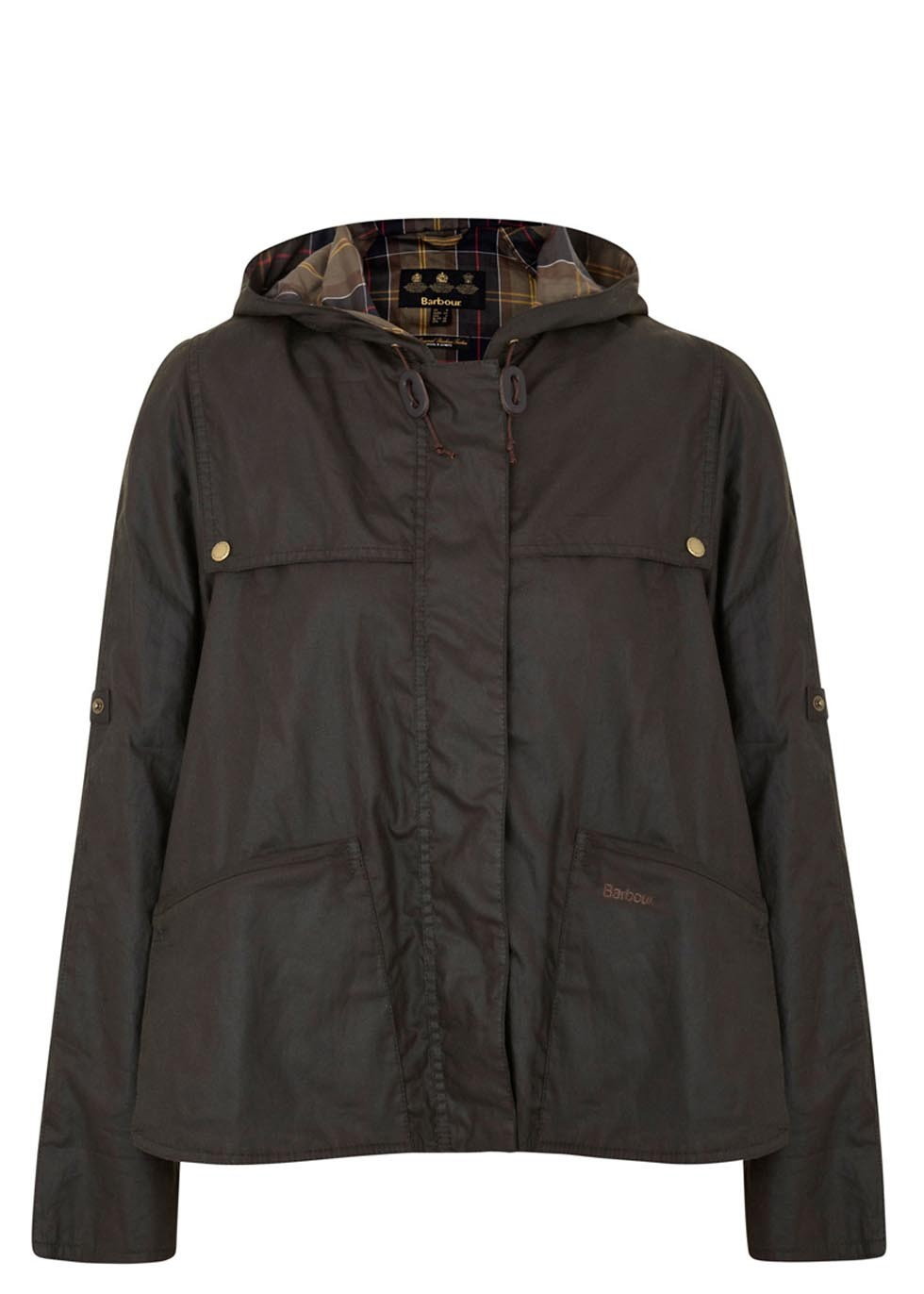 Barbour Heron Olive Waxed Cotton Jacket in Green (olive) | Lyst
