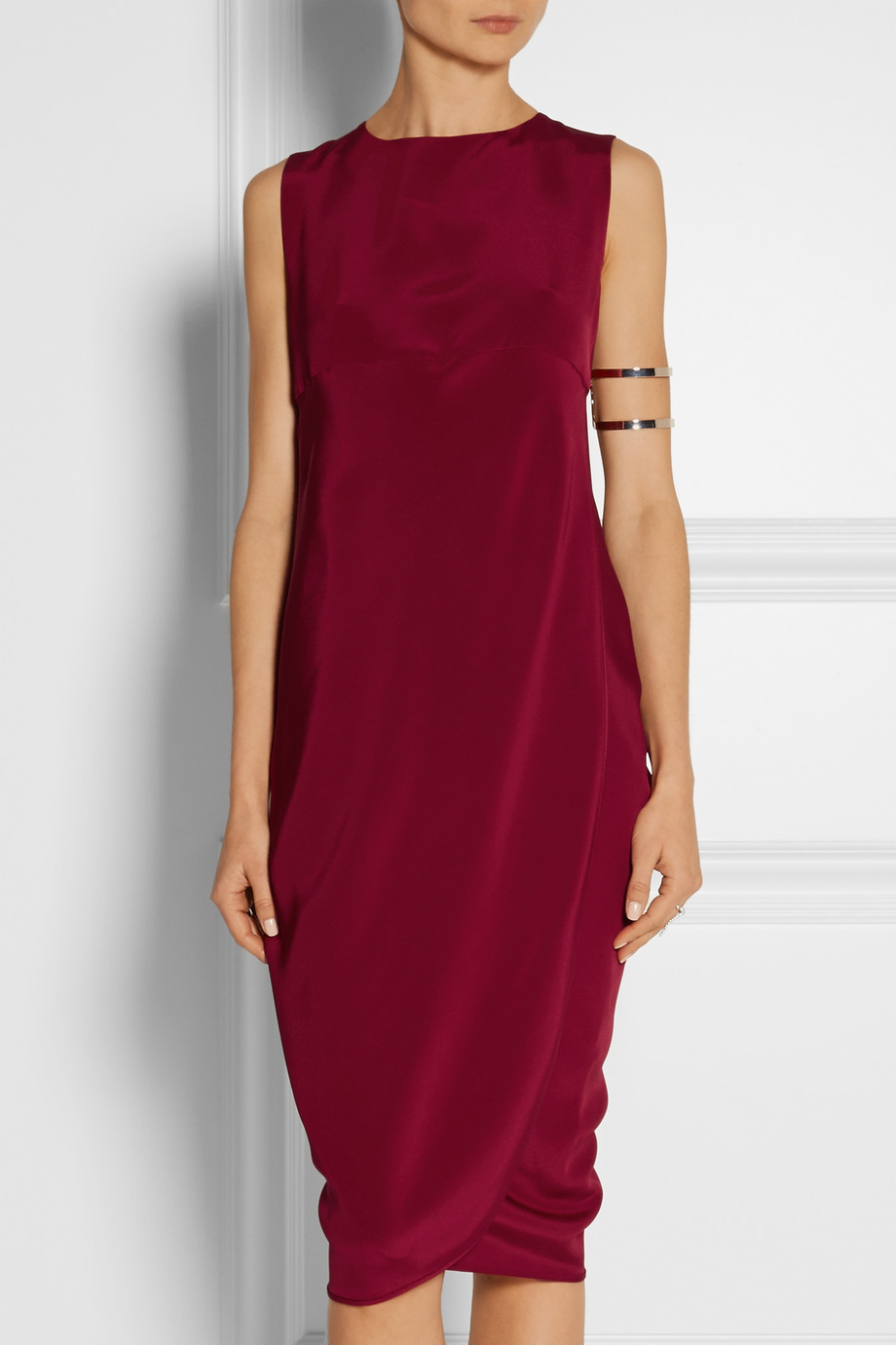 Zero Maria Cornejo Kali Silk Crepe De Chine Dress In Red Lyst