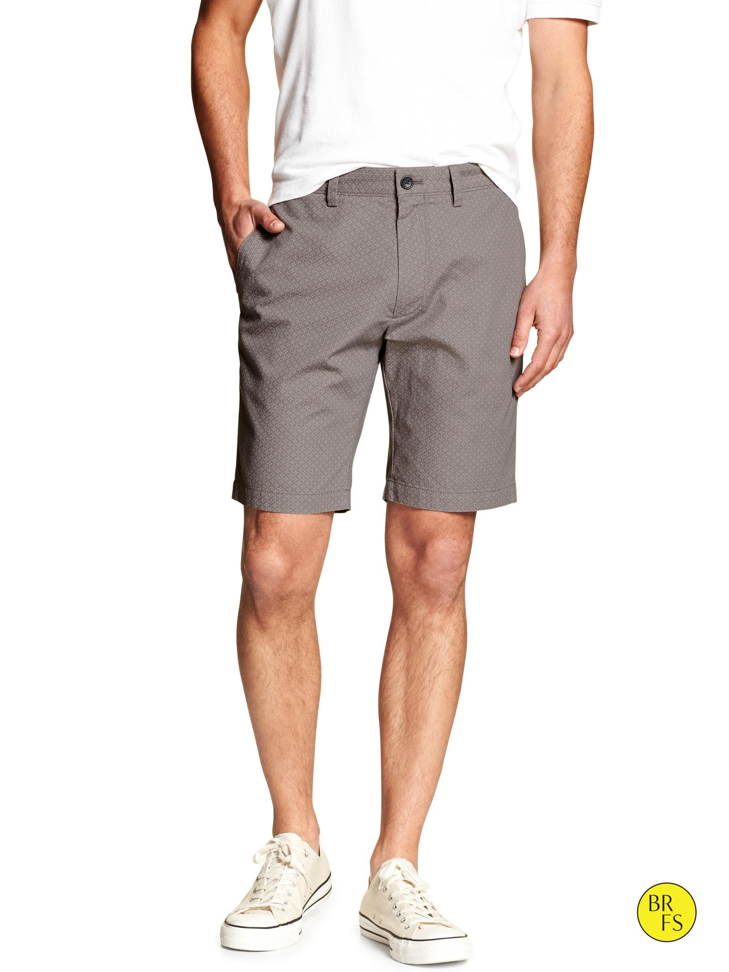 Banana Republic Gray Factory MicroPrint Deck Short for Men Lyst