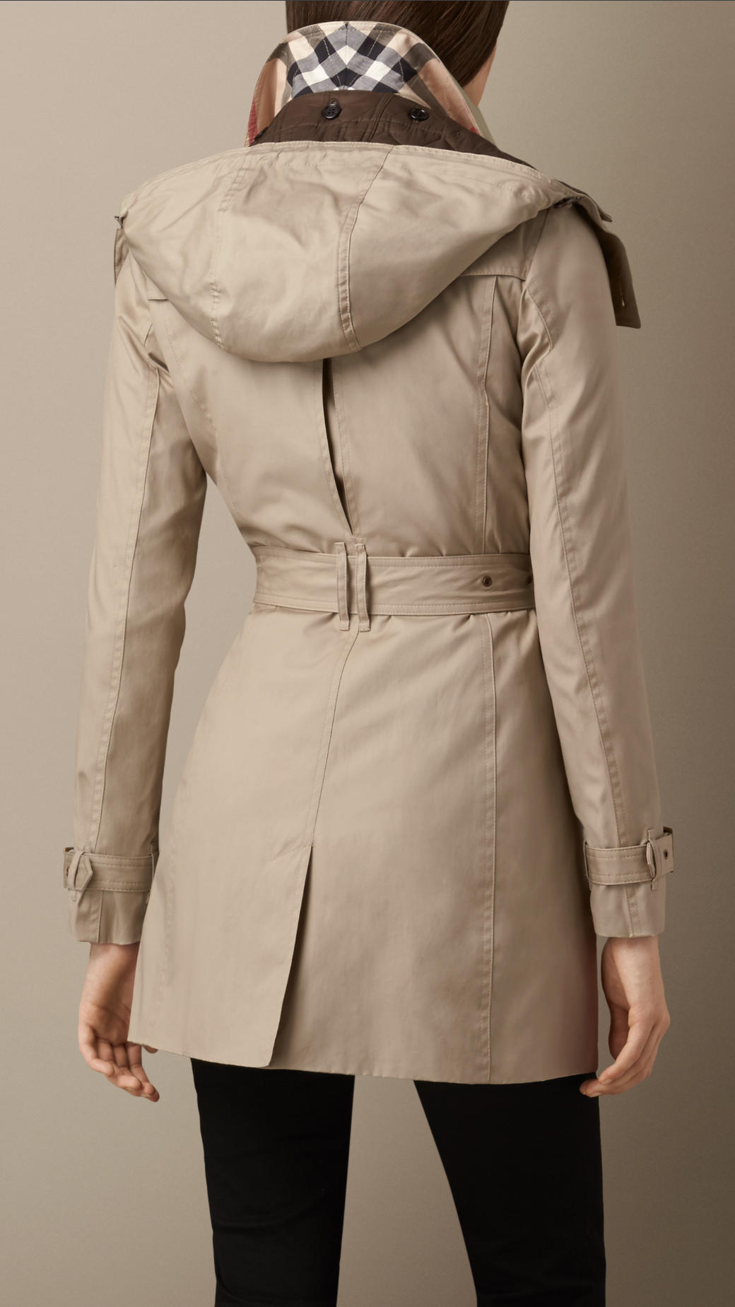 Lyst - Burberry Hooded Trench Coat With Warmer in Natural