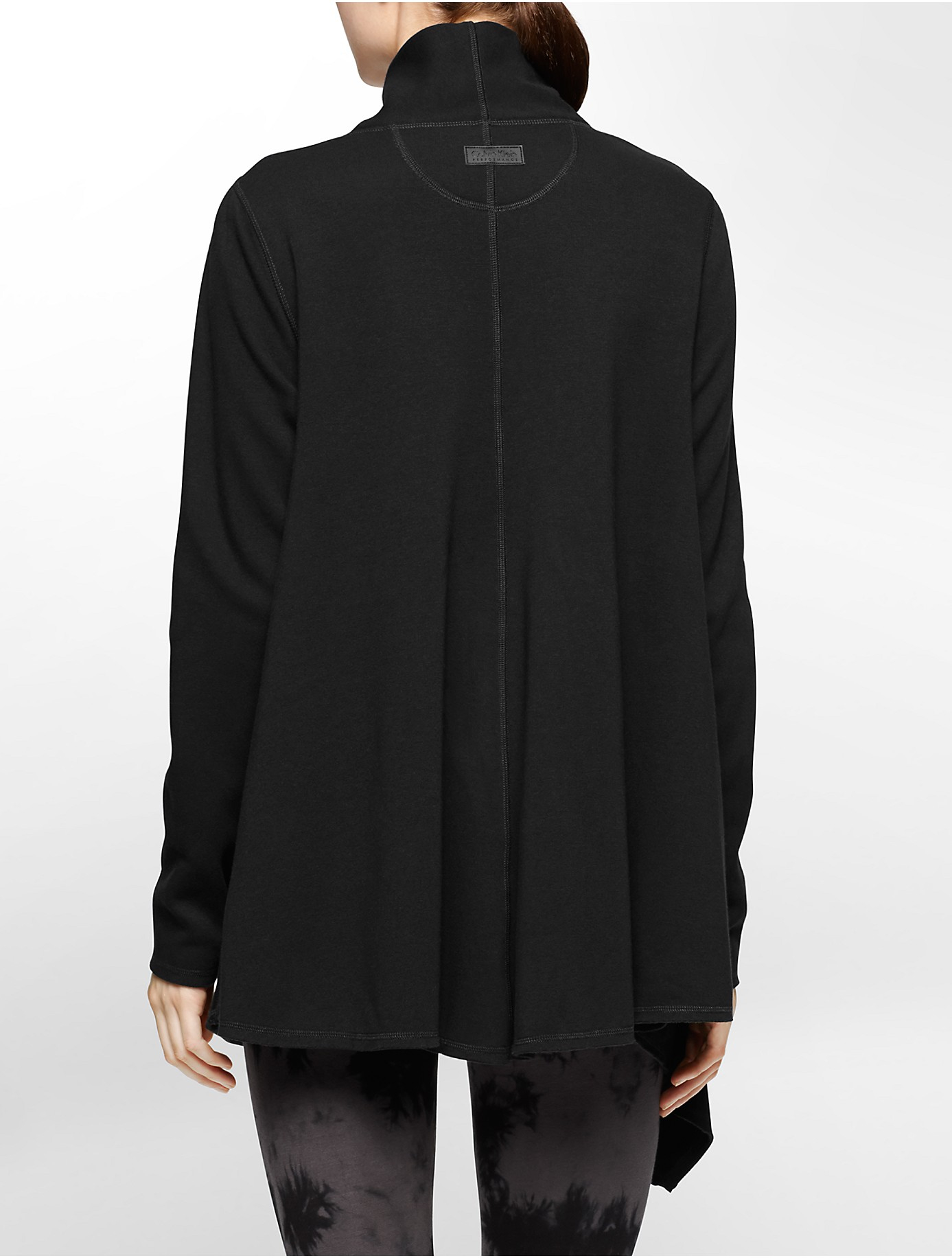 Calvin klein White Label Performance Fleece Wrap Jacket in Black Lyst
