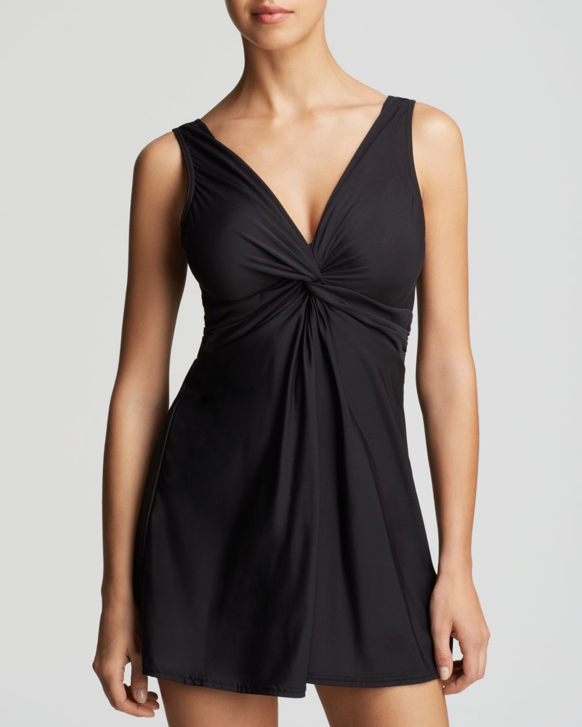 Miraclesuit Up And Coming Marais Swim Dress in Black | Lyst