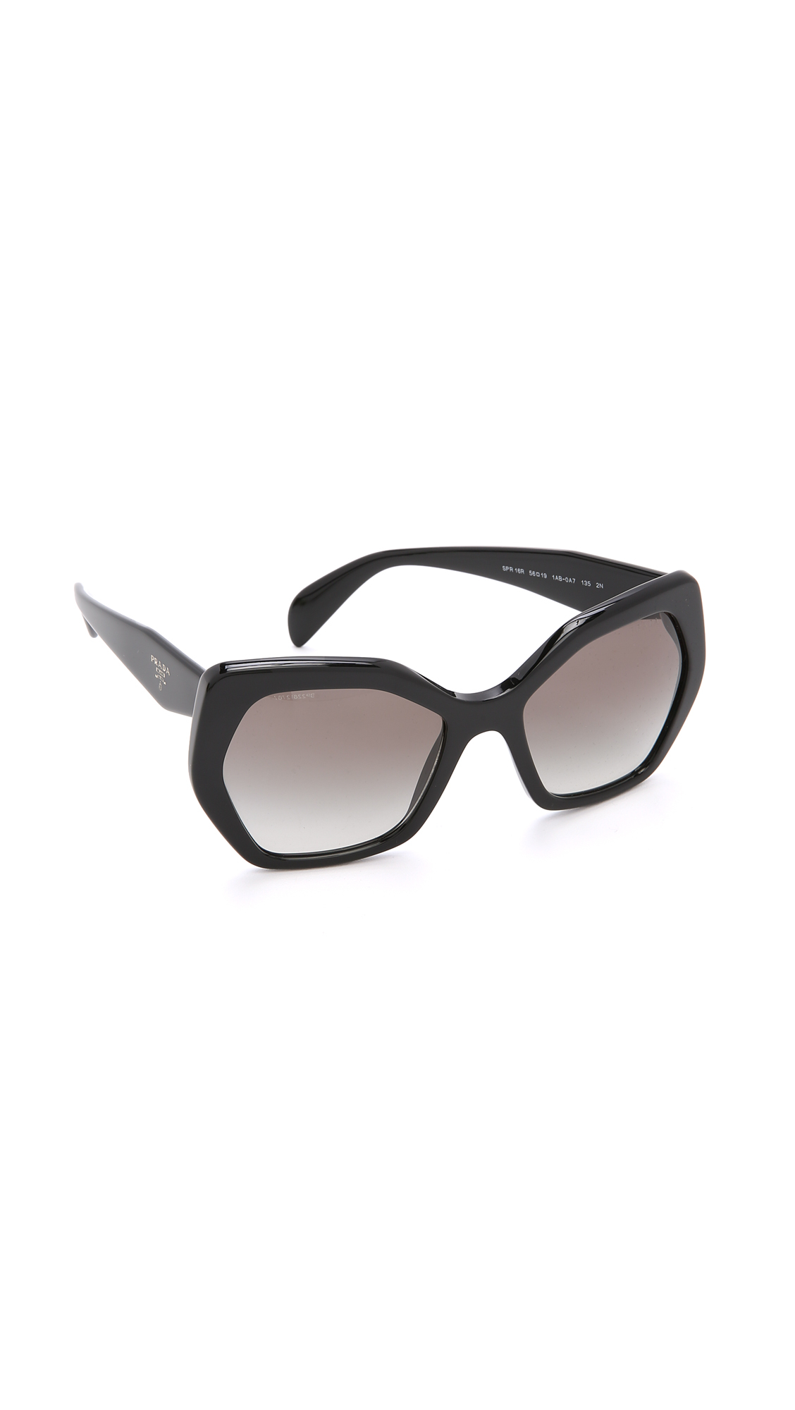 Prada Geometric Sunglasses Black/grey Gradient in Black Lyst